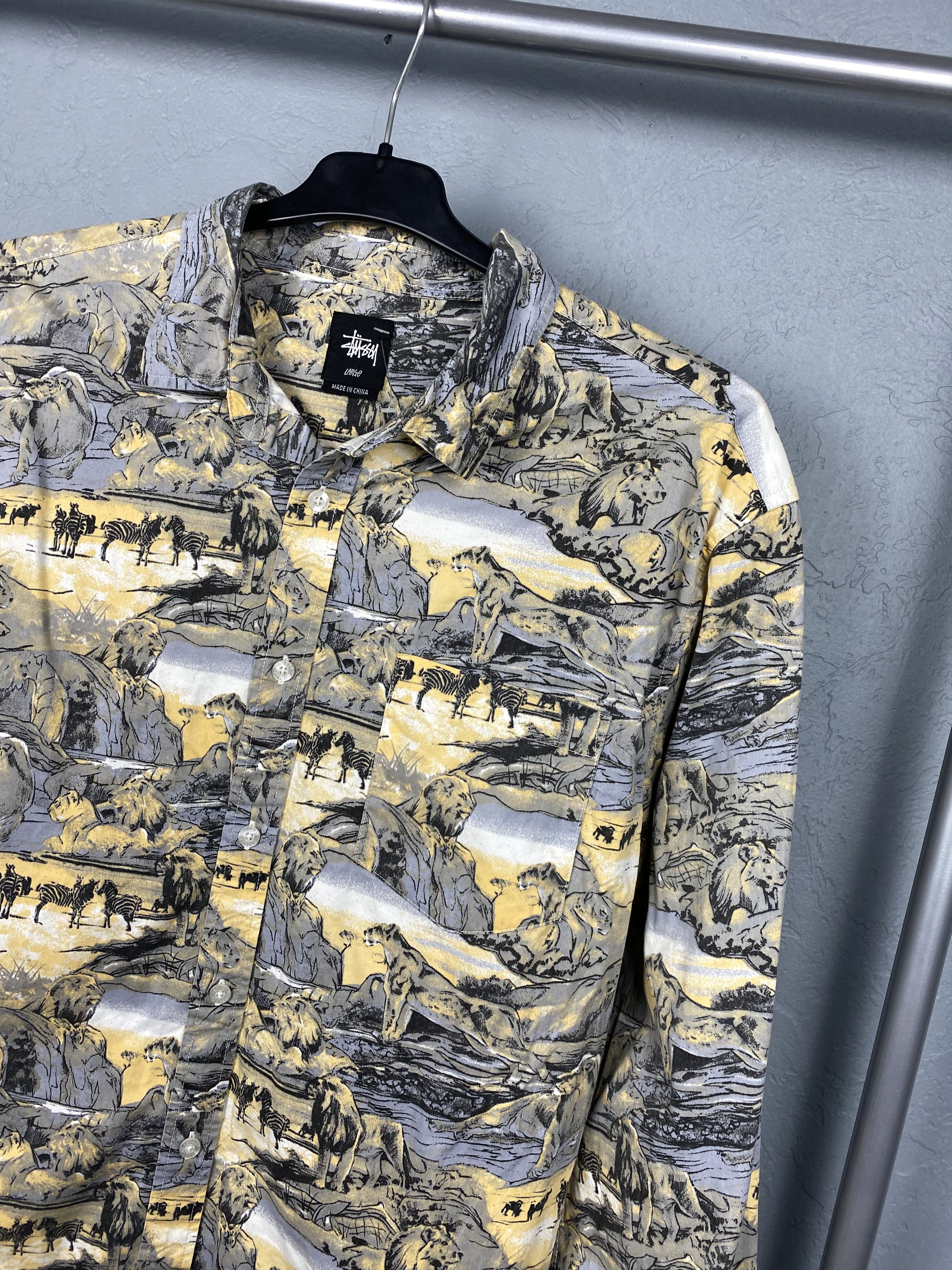 Stussy Stussy Mens Overprinted Shirt Size US L / EU 52-54 / 3 - 2 Thumbnail