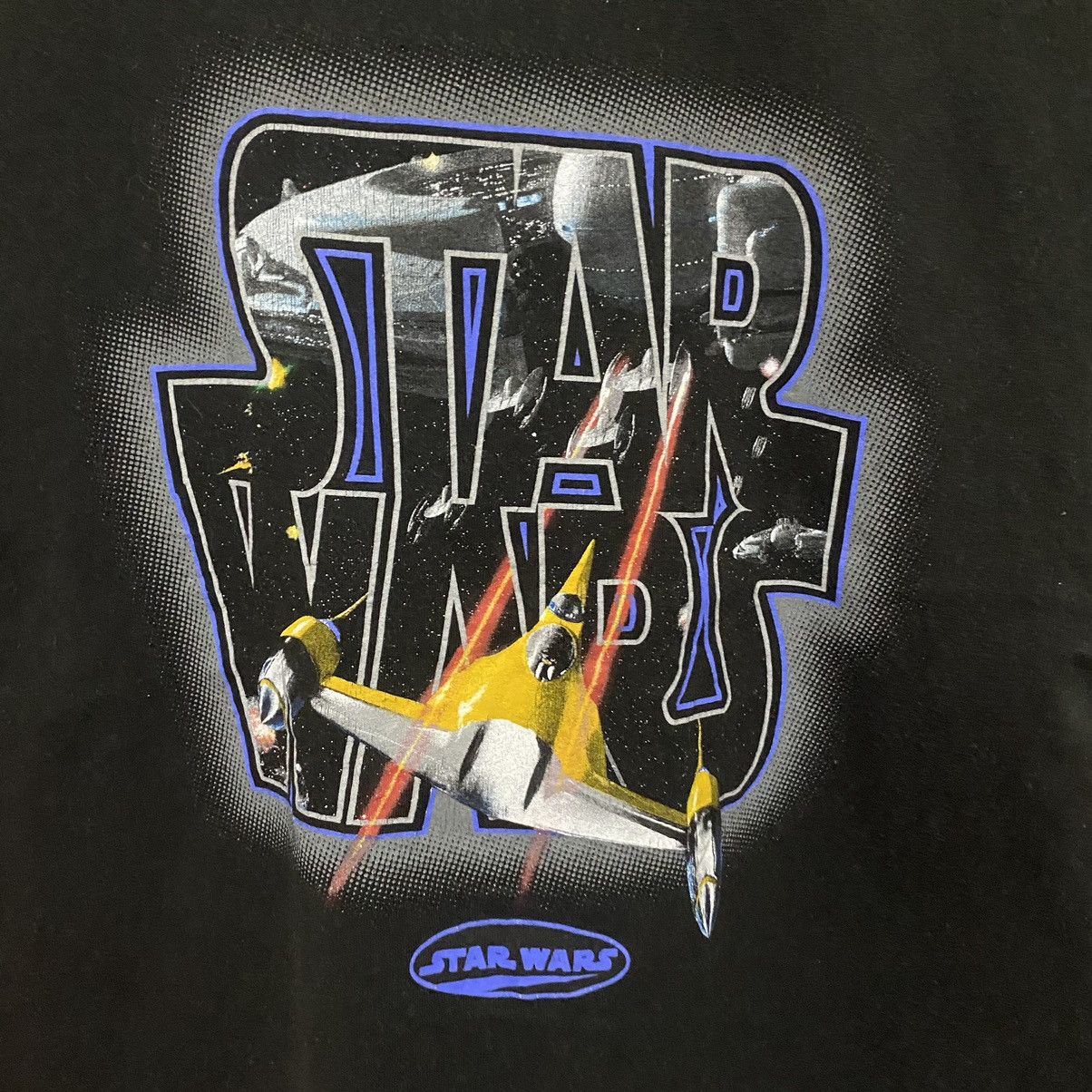 Star Wars × Vintage Vintage 90s Movie Star Wars Big Logo Black Tees Size US M / EU 48-50 / 2 - 3 Thumbnail