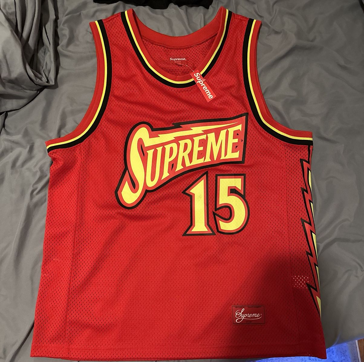 Supreme Supreme Bolt Jersey Red M Size US M / EU 48-50 / 2 - 1 Thumbnail