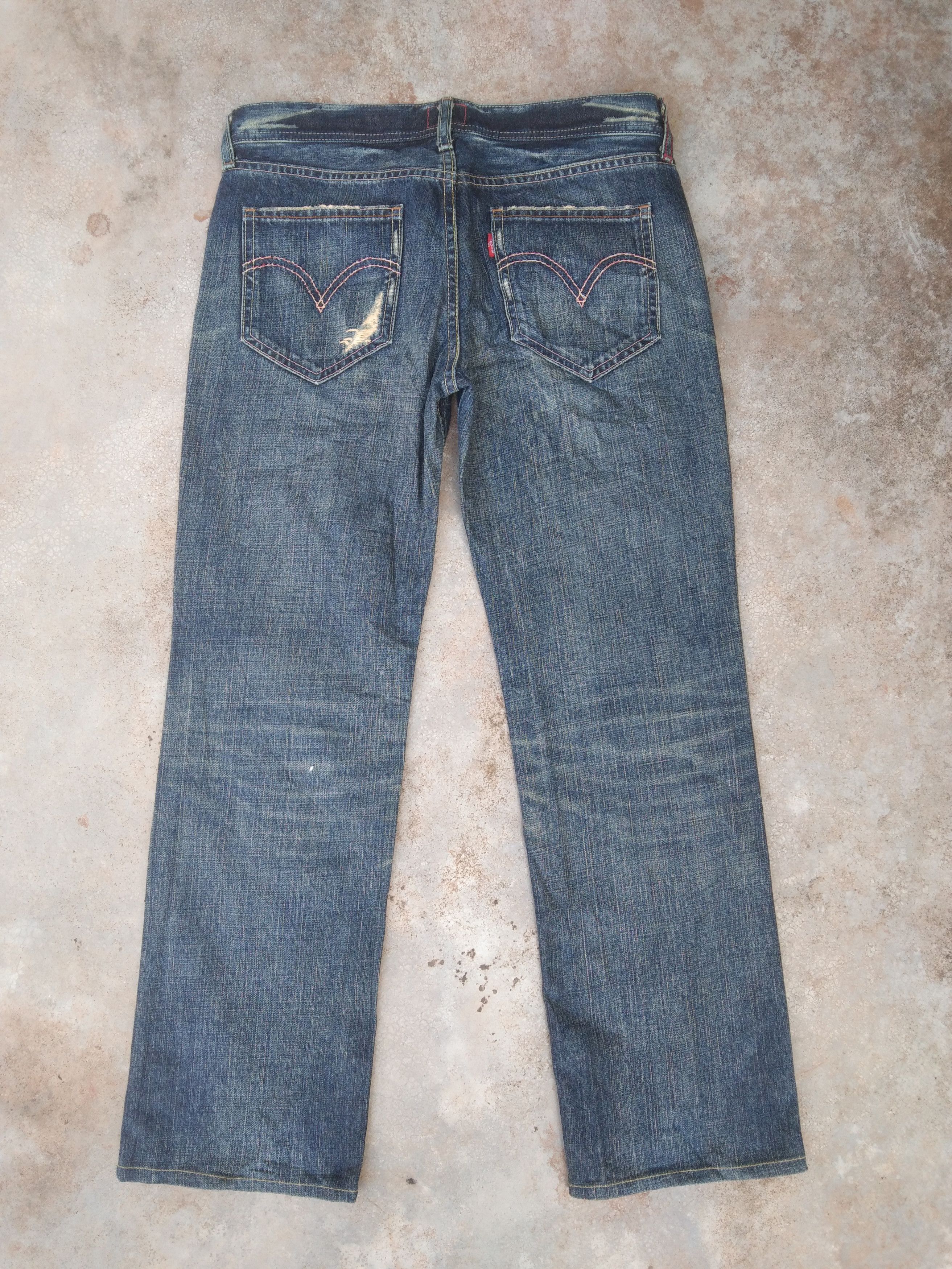 Levi's Vintage Levi's Jeans Redloop Straight Leg Distressed Denim Size US 29 - 2 Thumbnail