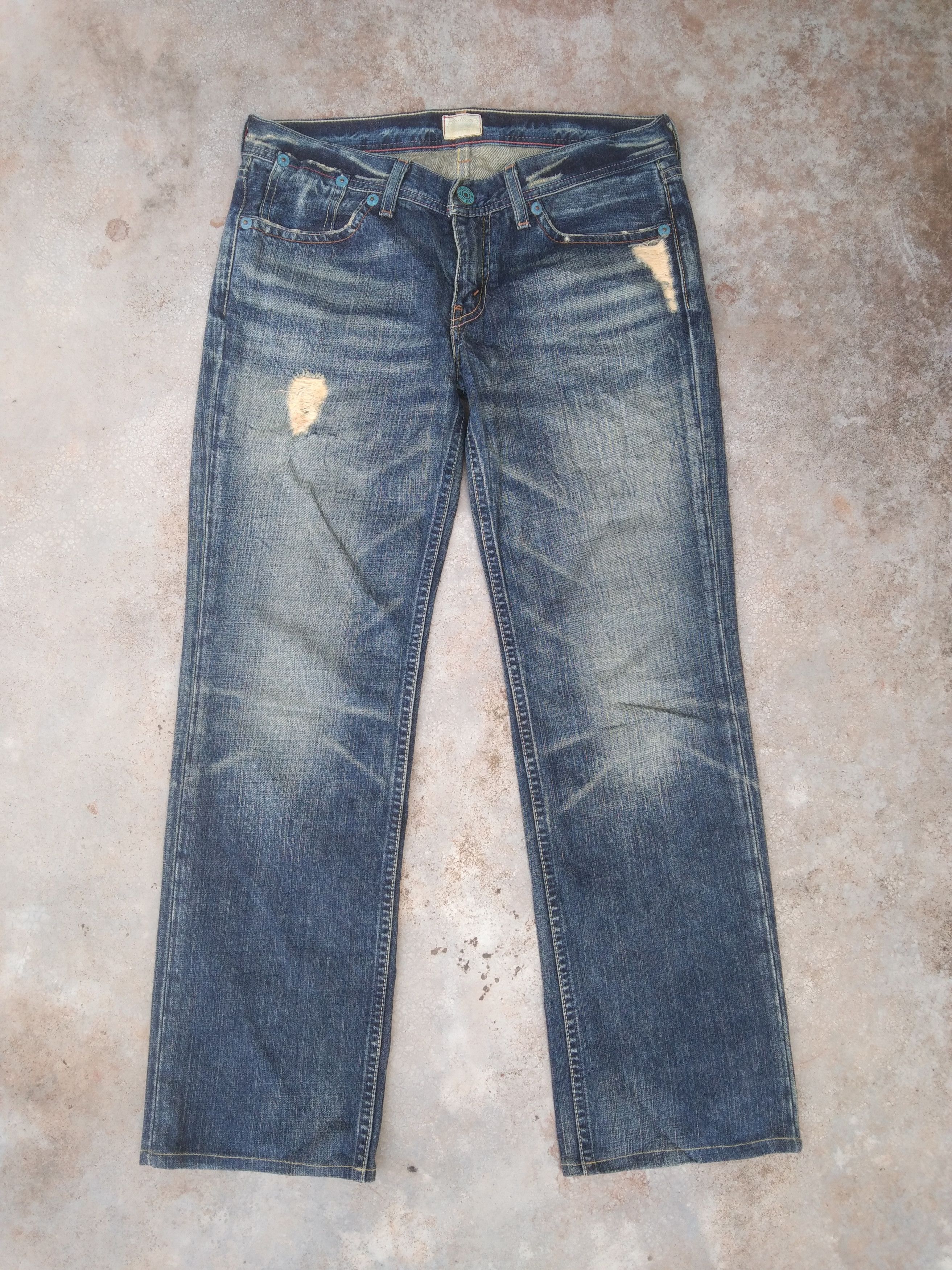 Levi's Vintage Levi's Jeans Redloop Straight Leg Distressed Denim Size US 29 - 1 Thumbnail