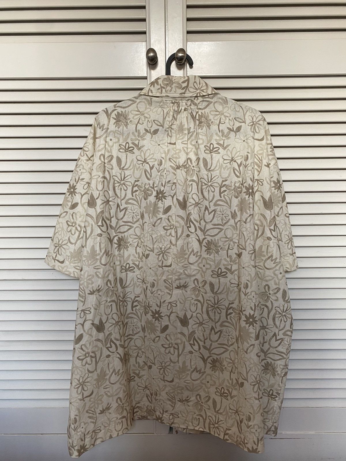 Jacquemus Moisson Oversized Floral-Print Cotton and Linen-Blend Shirt Size US M / EU 48-50 / 2 - 2 Thumbnail