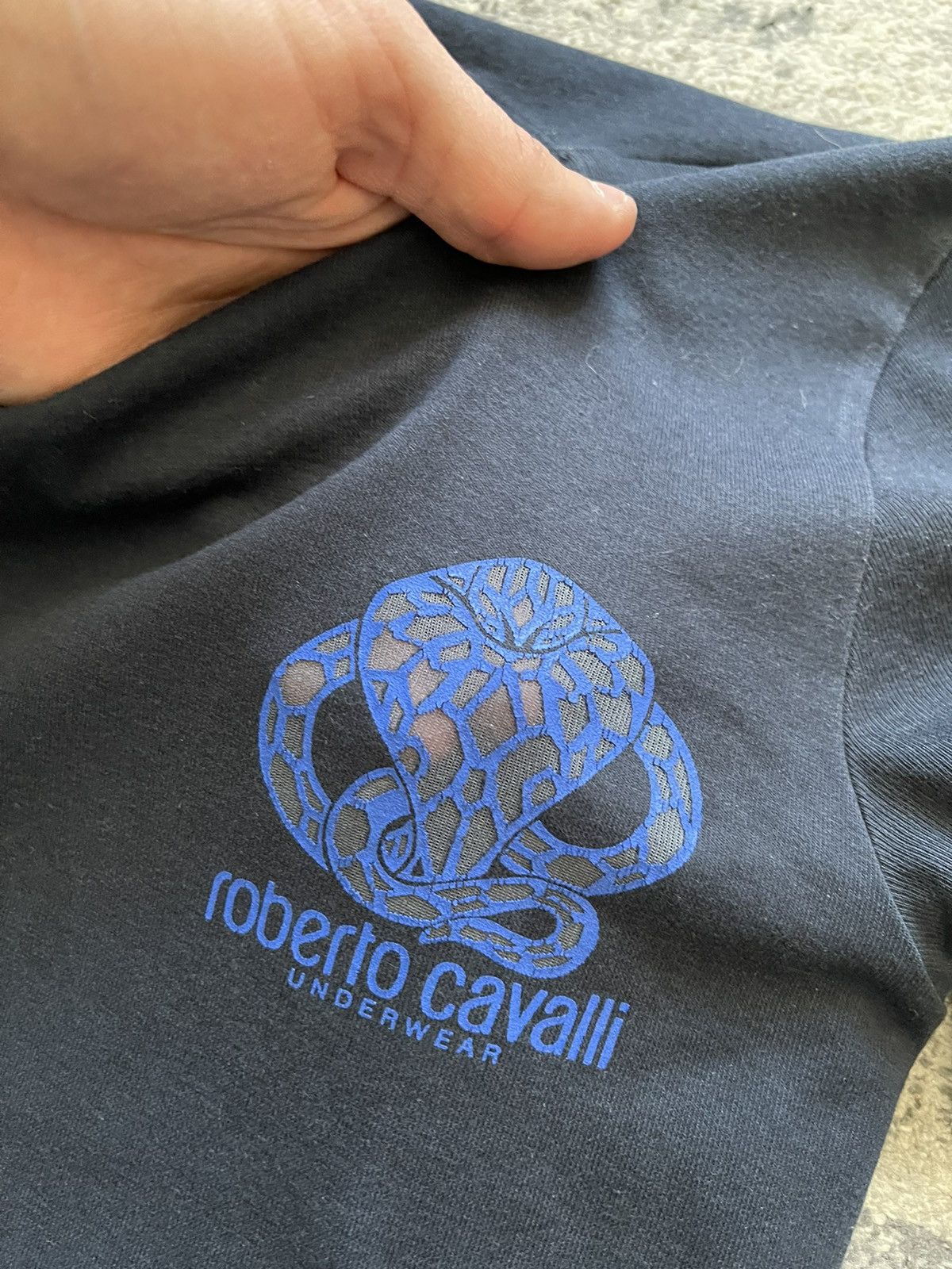 Just Cavalli × Roberto Cavalli Roberto Cavalli Long sleeve M Blue Big Logo Size US M / EU 48-50 / 2 - 5 Thumbnail