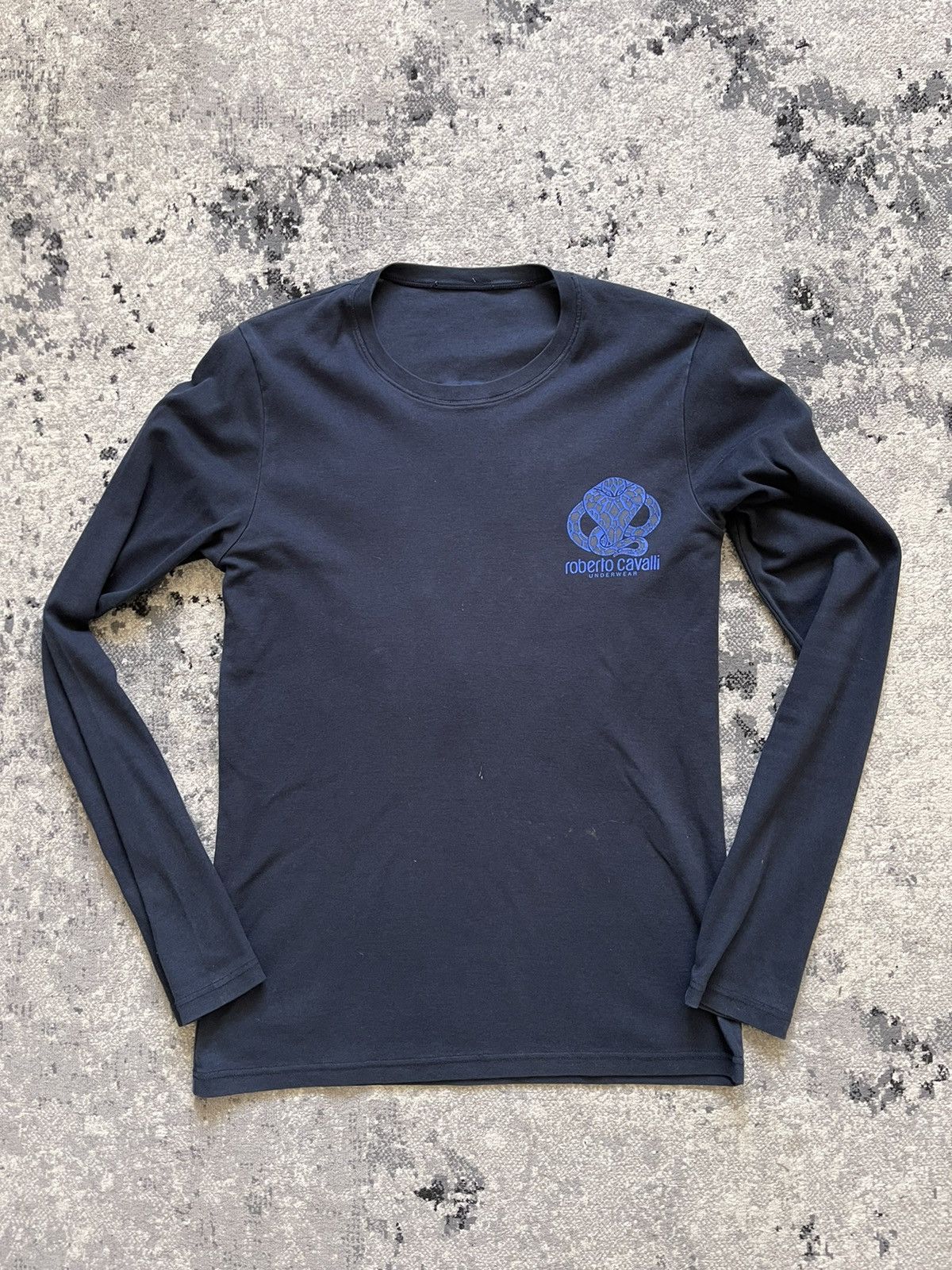 Just Cavalli × Roberto Cavalli Roberto Cavalli Long sleeve M Blue Big Logo Size US M / EU 48-50 / 2 - 2 Thumbnail