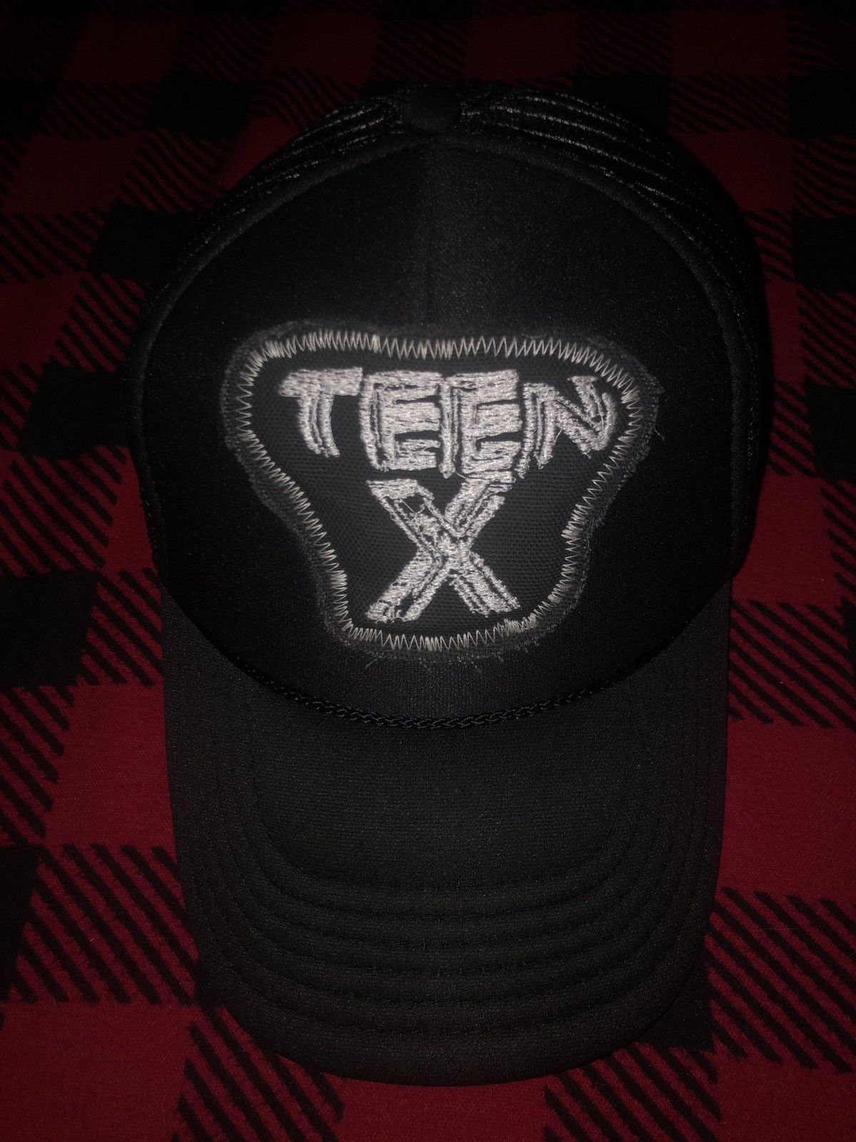 image of Actual Hate x Ken Carson Teen X Trucker Hat in Black, Men's
