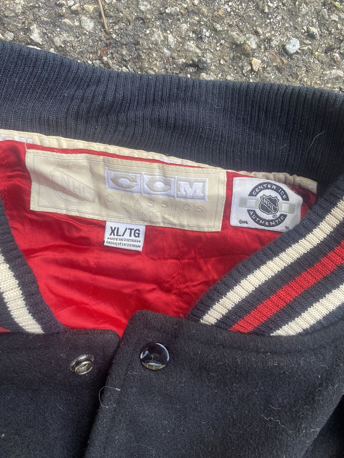 NHL Detroit Red Wings CCM Vintage Varsity Wool Jacket Size US XL / EU 56 / 4 - 5 Thumbnail