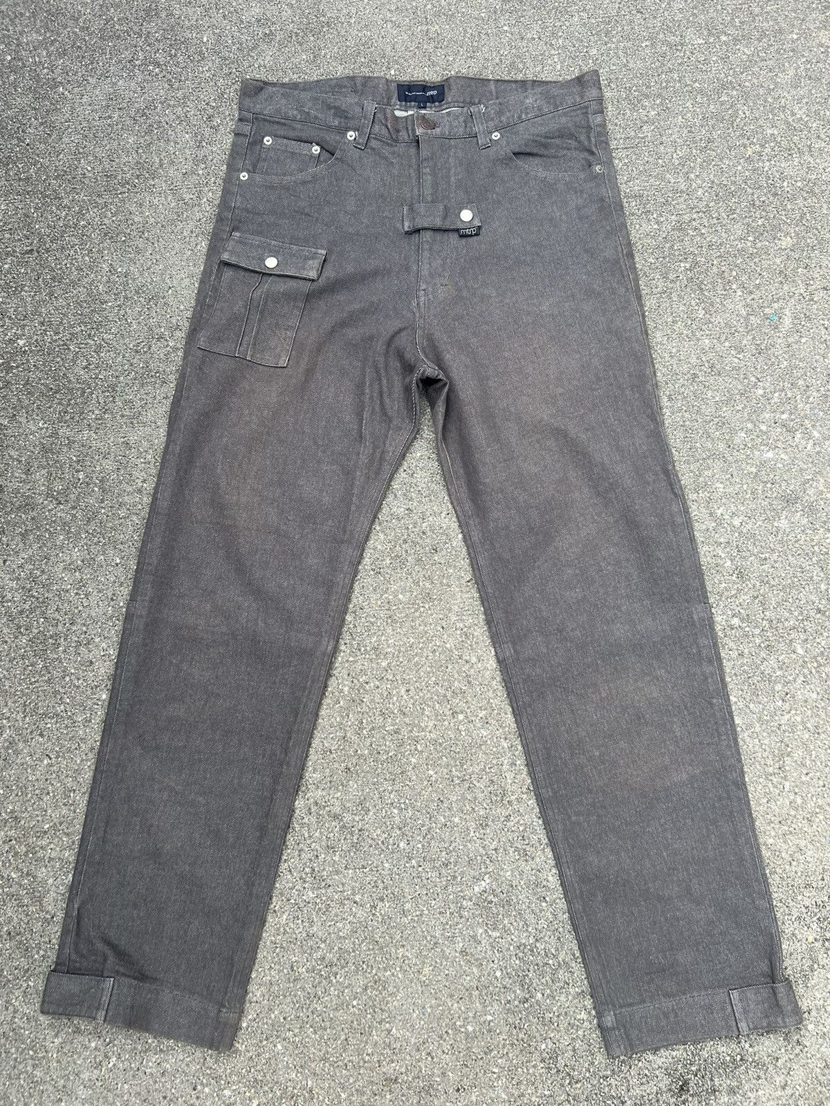 VTG Metropia MTRP Japan Sun Fade Grey Denim Tactical Jeans