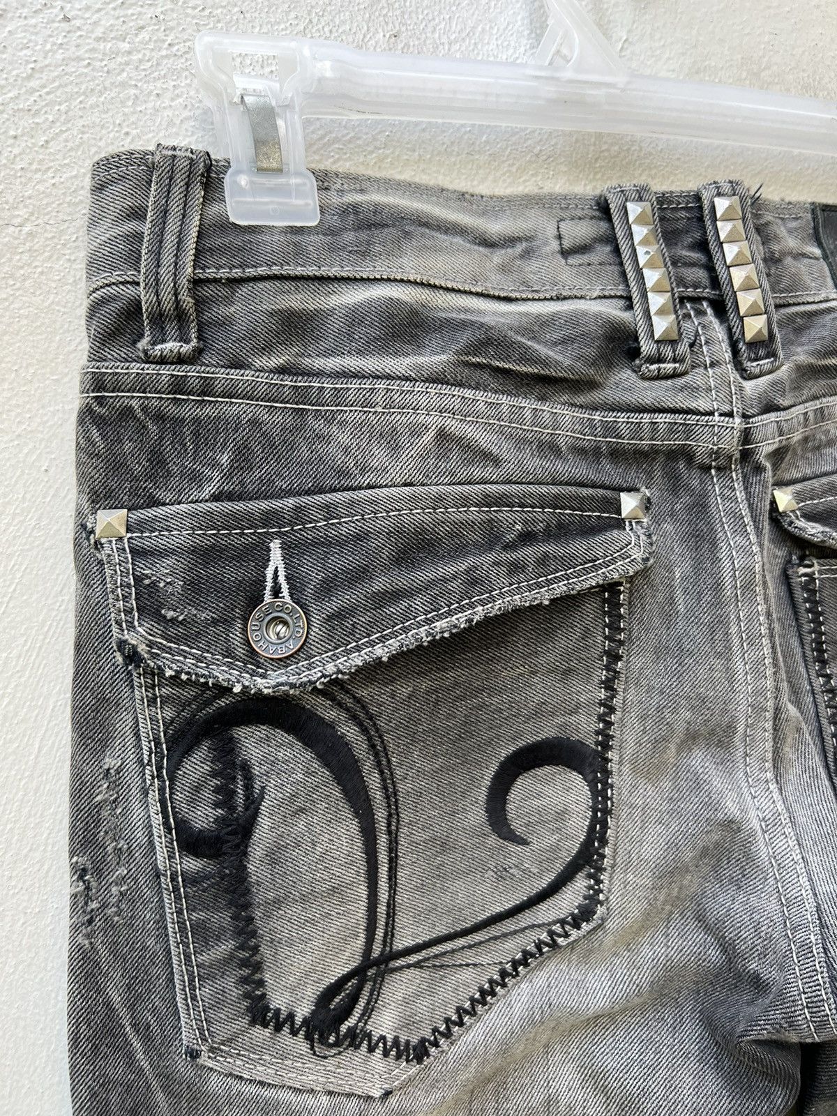 Vintage Vintage LAGUST Japan Dirty Sun Faded Black Denim Flare Jeans Size US 29 - 18 Thumbnail