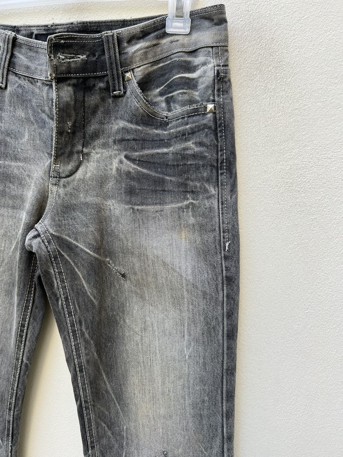 Vintage Vintage LAGUST Japan Dirty Sun Faded Black Denim Flare Jeans Size US 29 - 11 Thumbnail