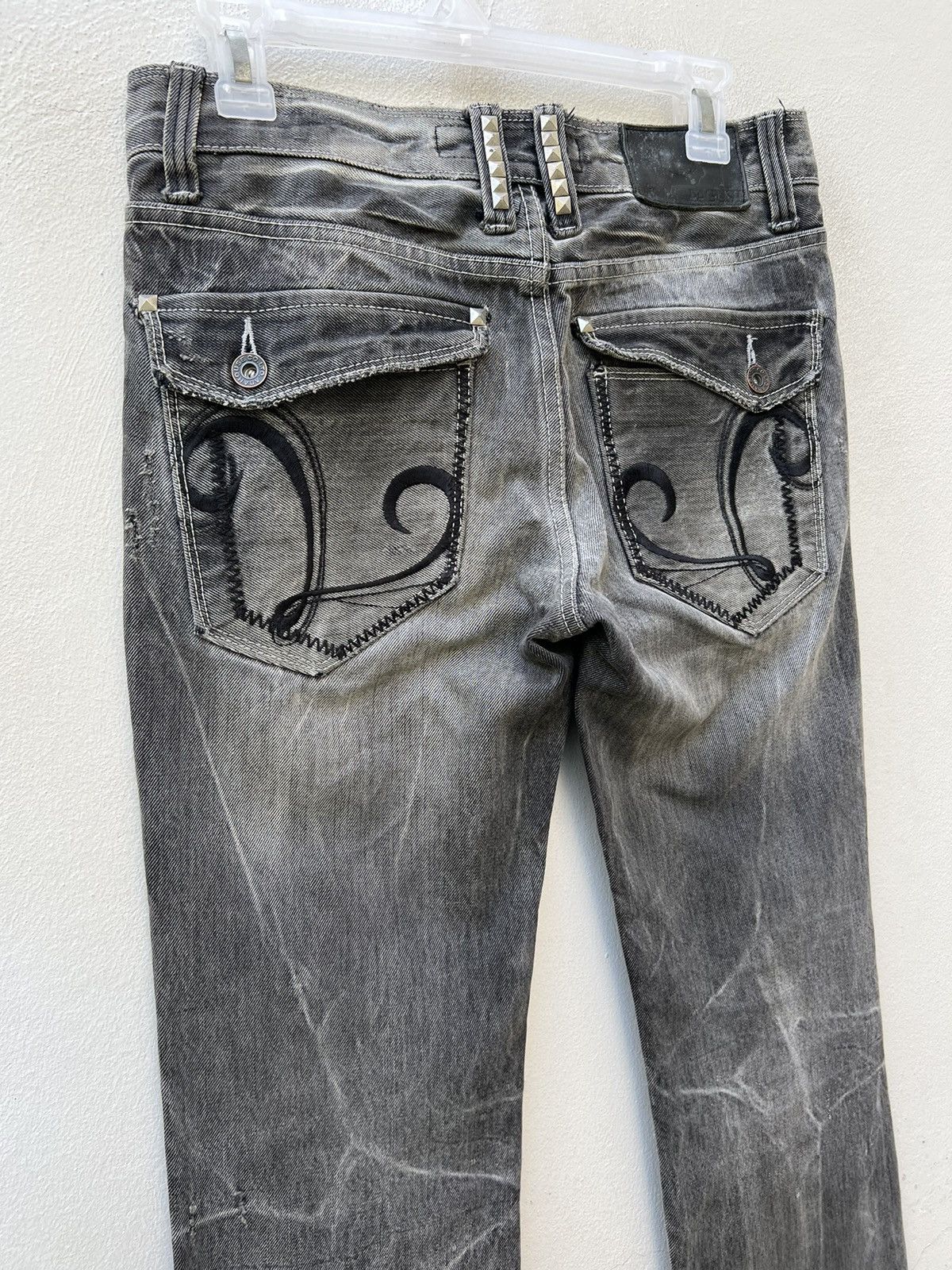 Vintage Vintage LAGUST Japan Dirty Sun Faded Black Denim Flare Jeans Size US 29 - 17 Thumbnail
