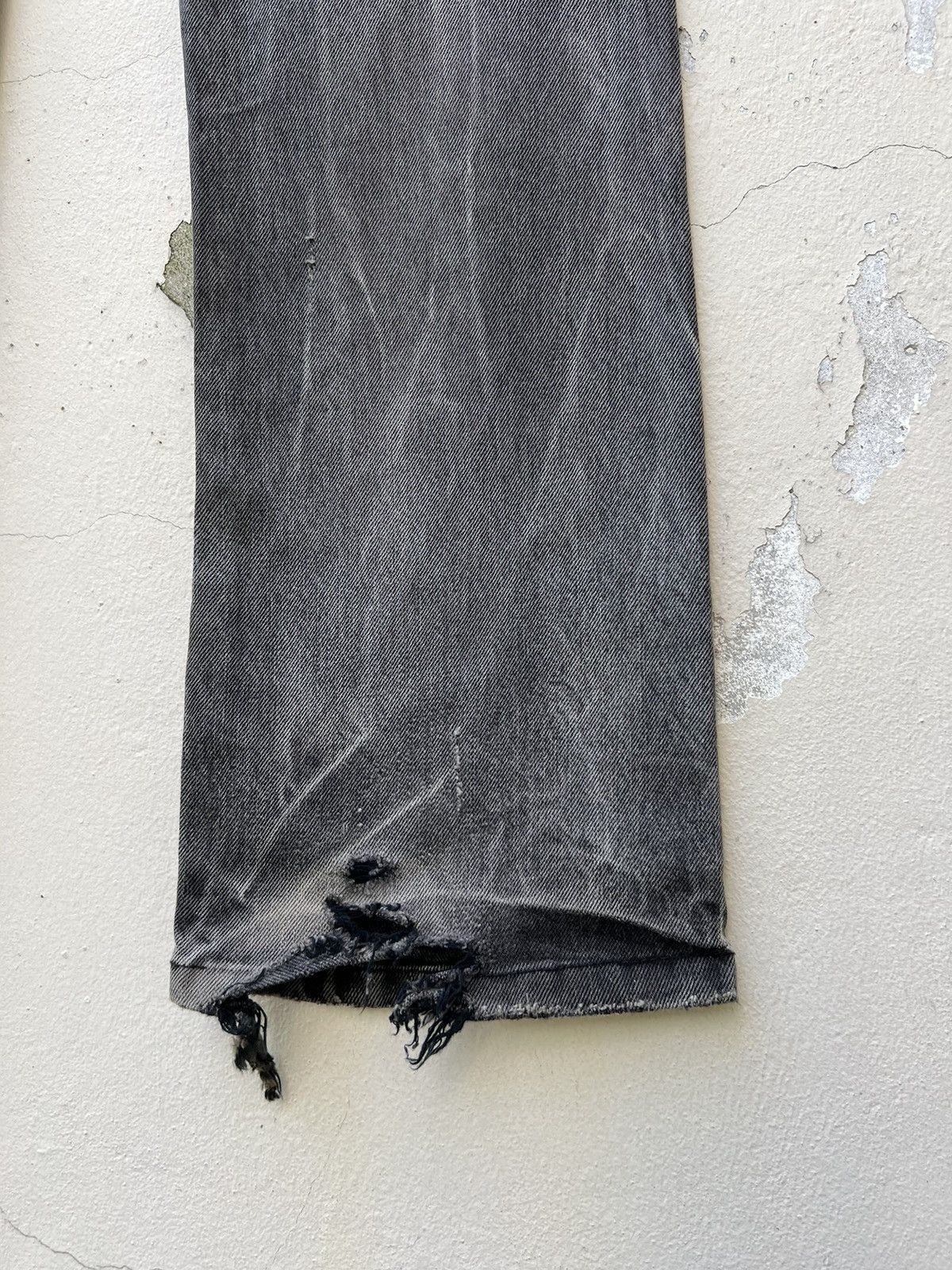 Vintage Vintage LAGUST Japan Dirty Sun Faded Black Denim Flare Jeans Size US 29 - 23 Thumbnail