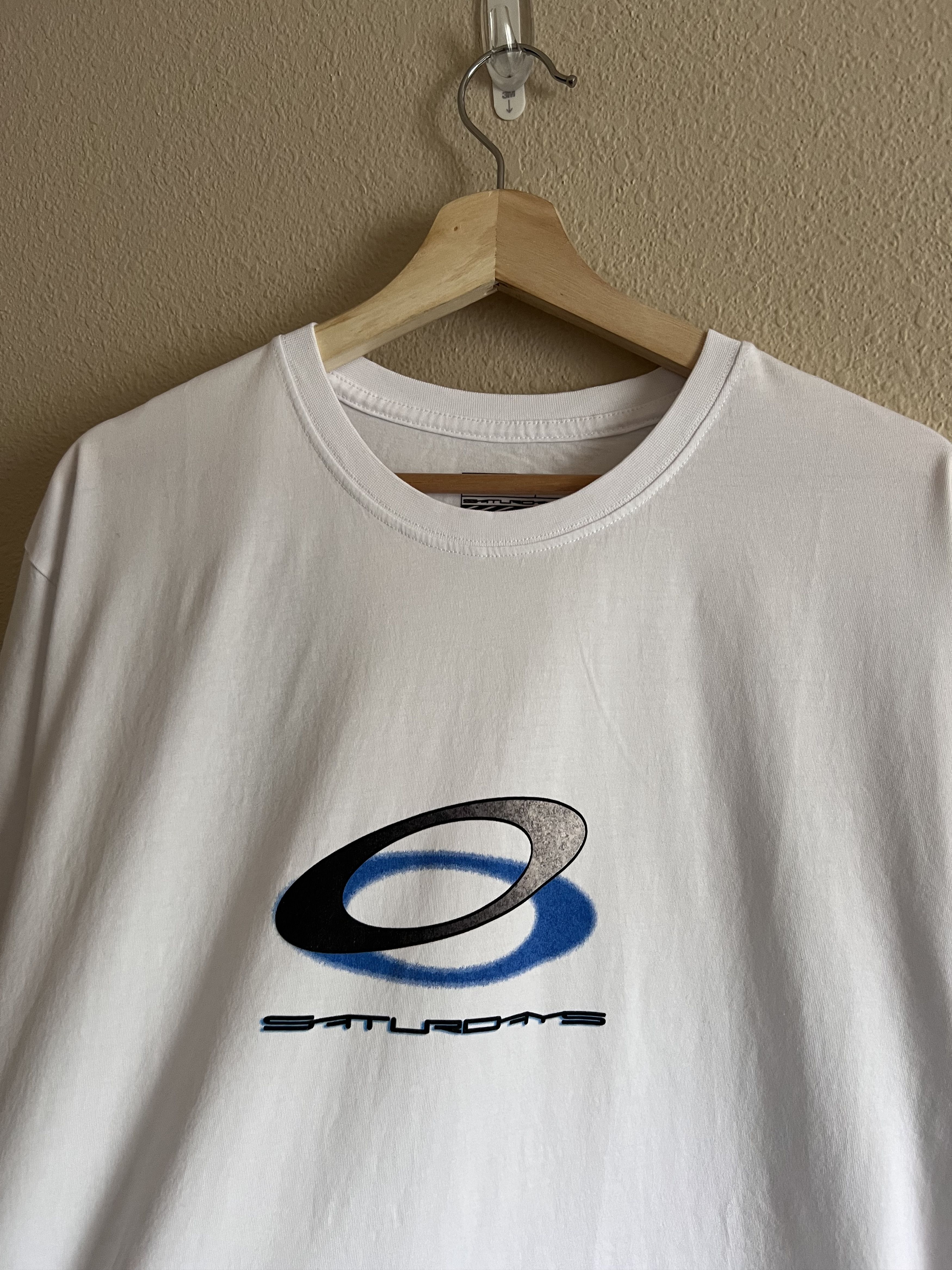 image of Saturdays Nyc Oakley Standard Logo Ss Tee In White, Men's (Size XL)