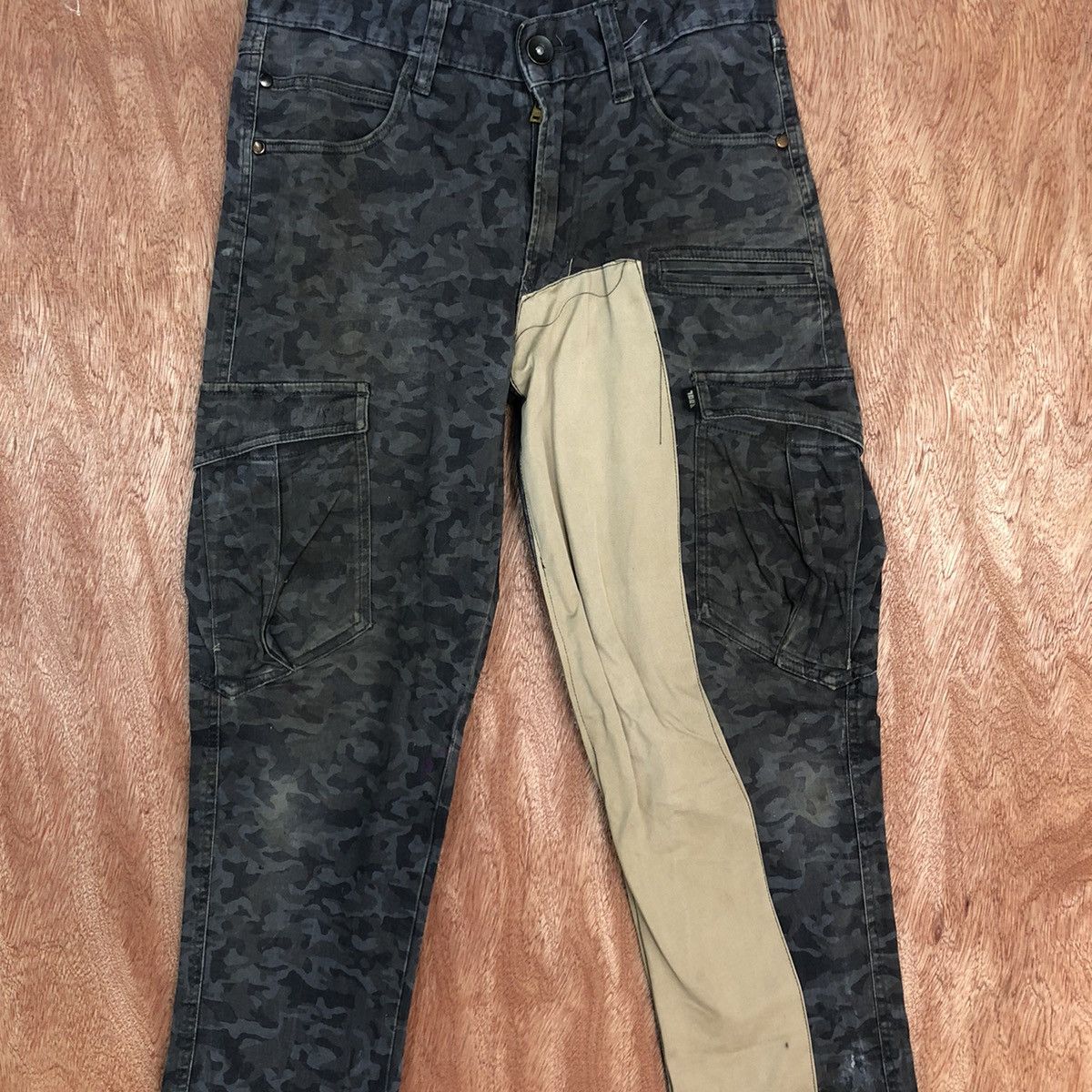 Japanese Brand DLL Tora japan reworked camo custom Cargo Pants #c923 Size US 28 / EU 44 - 4 Thumbnail