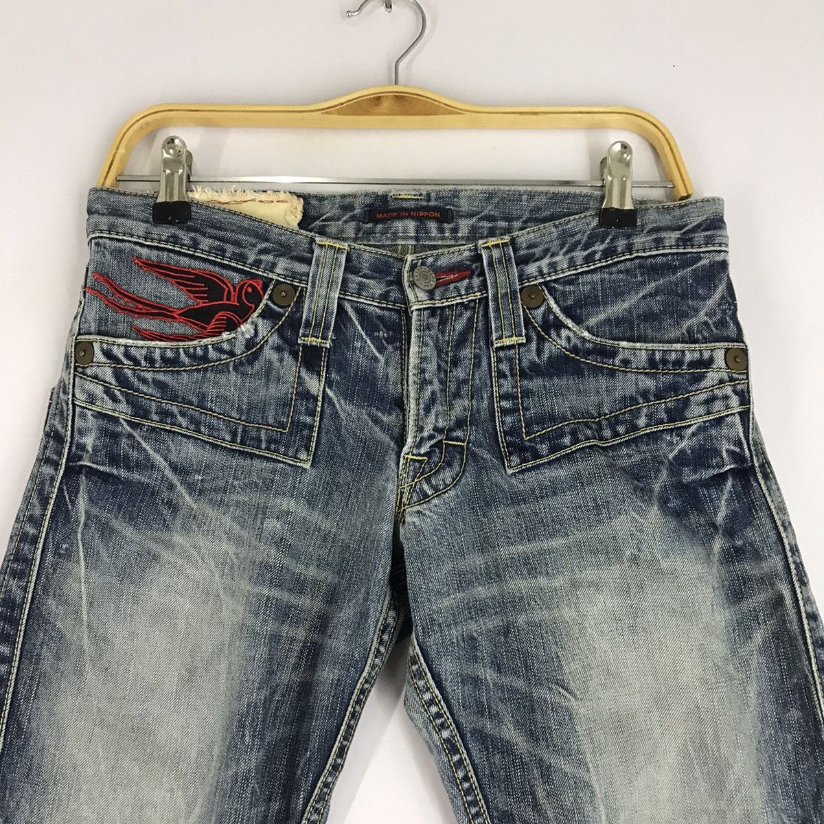 Other Blue Way Japan Bootcut Denim distressed Pant jeans Size US 30 / EU 46 - 2 Thumbnail