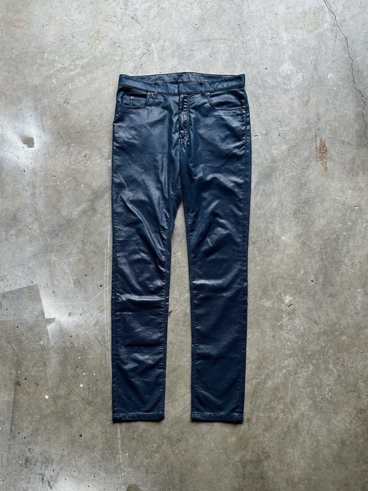 Maison Margiela Maison Margiela 15AW Blue Waxed Denim | Grailed