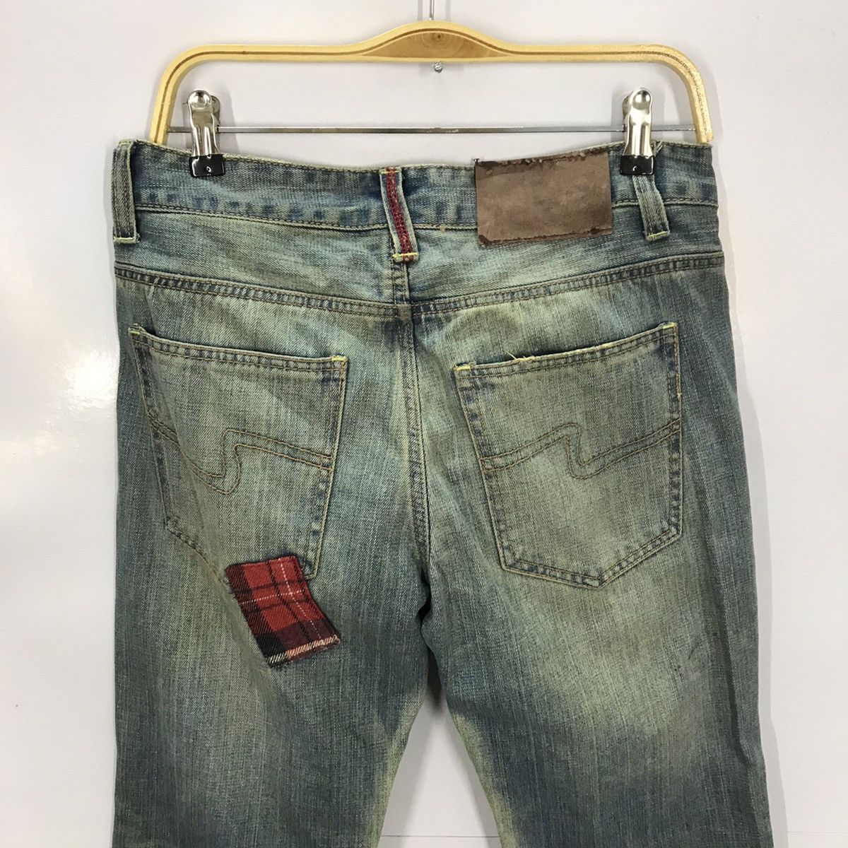 Japanese Brand × Vintage RUSTY PATCHWORK🔥BAD JAPANESE BAGGY DISTRESSED DENIM PANTS Size US 30 / EU 46 - 7 Thumbnail