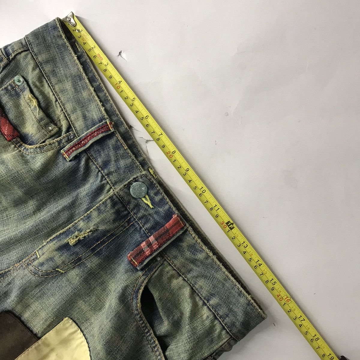 Japanese Brand × Vintage RUSTY PATCHWORK🔥BAD JAPANESE BAGGY DISTRESSED DENIM PANTS Size US 30 / EU 46 - 9 Thumbnail