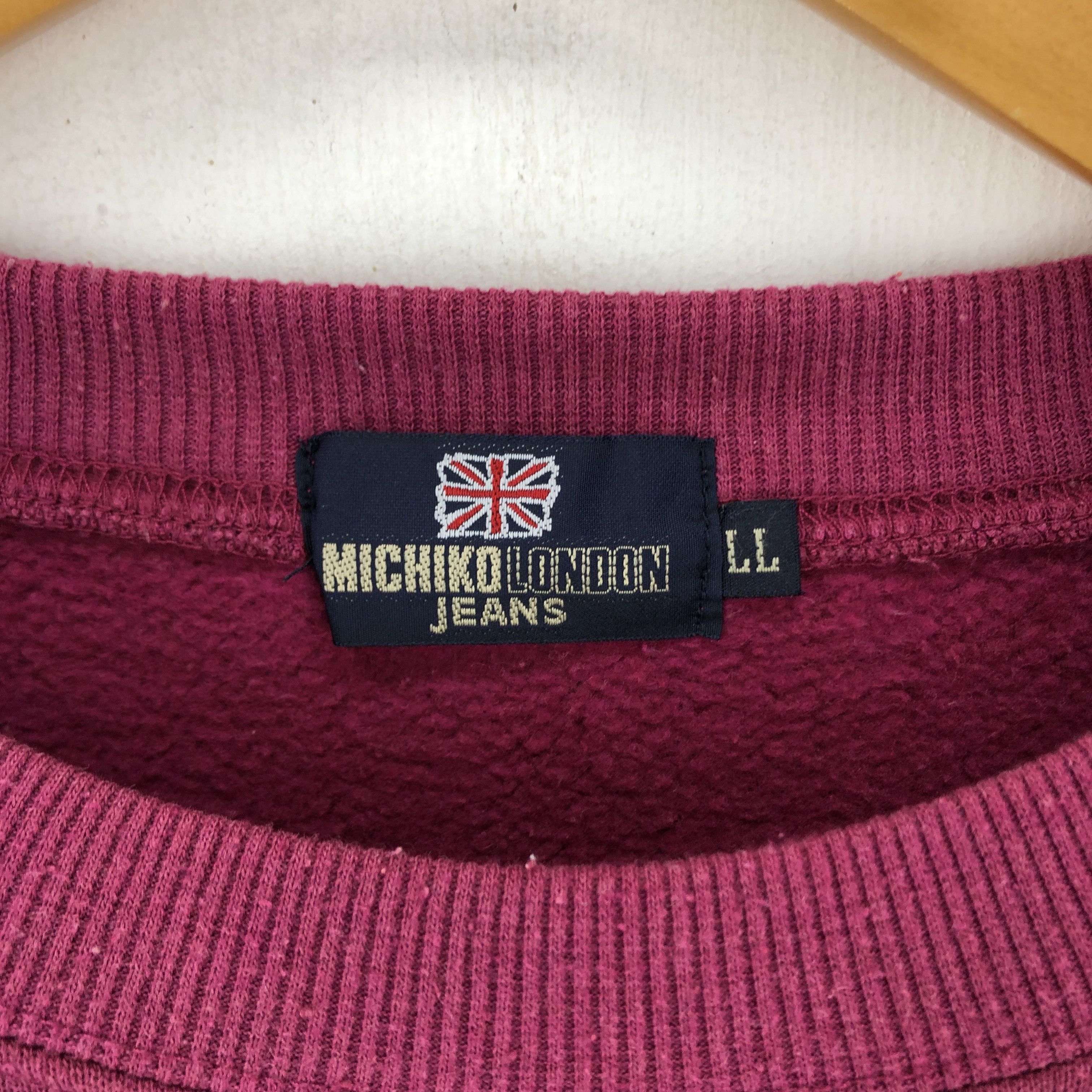 Japanese Brand MICHIKO LONDON JEANS Crew Neck Sweatshirt #1844-51 Size L / US 10 / IT 46 - 3 Thumbnail