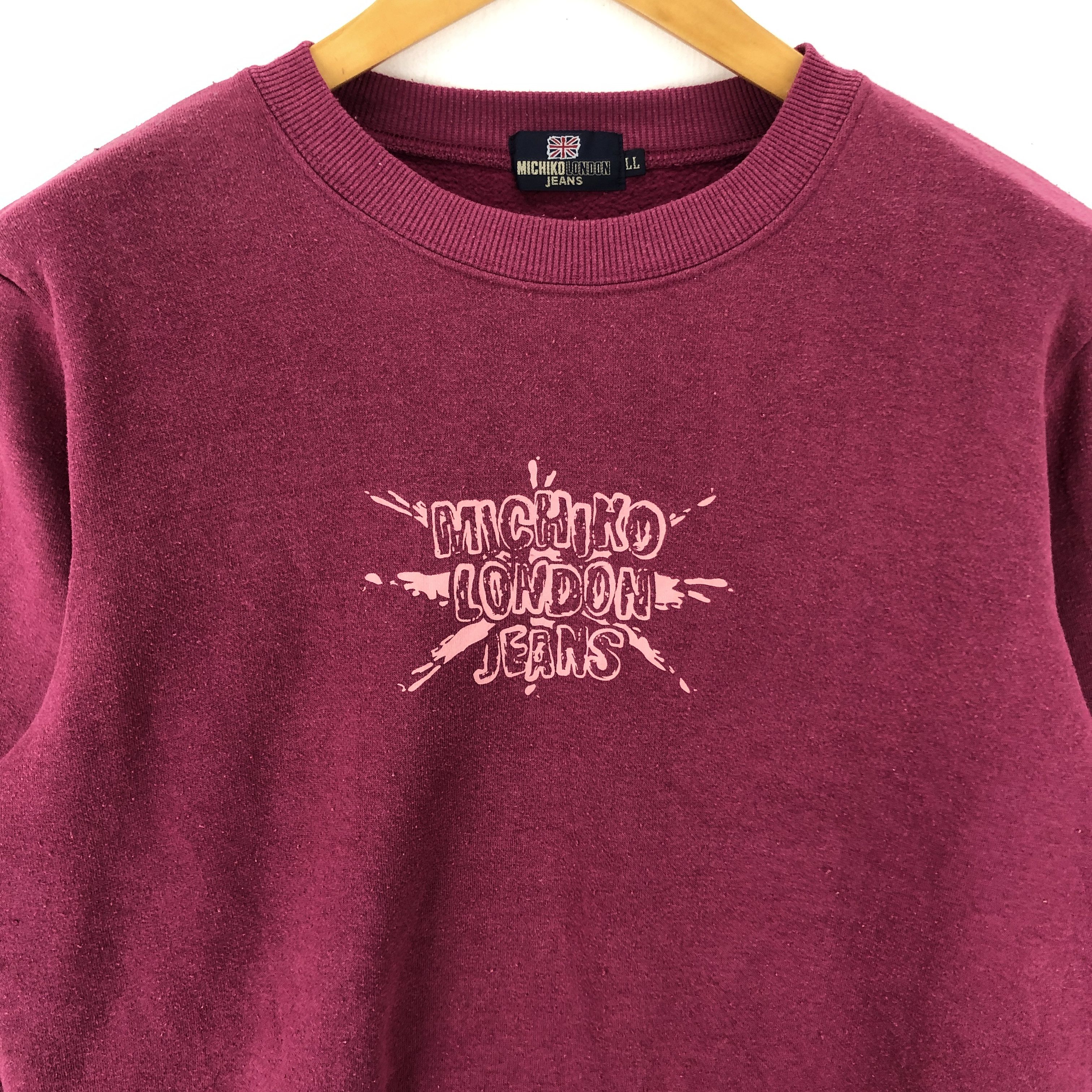 Japanese Brand MICHIKO LONDON JEANS Crew Neck Sweatshirt #1844-51 Size L / US 10 / IT 46 - 2 Thumbnail