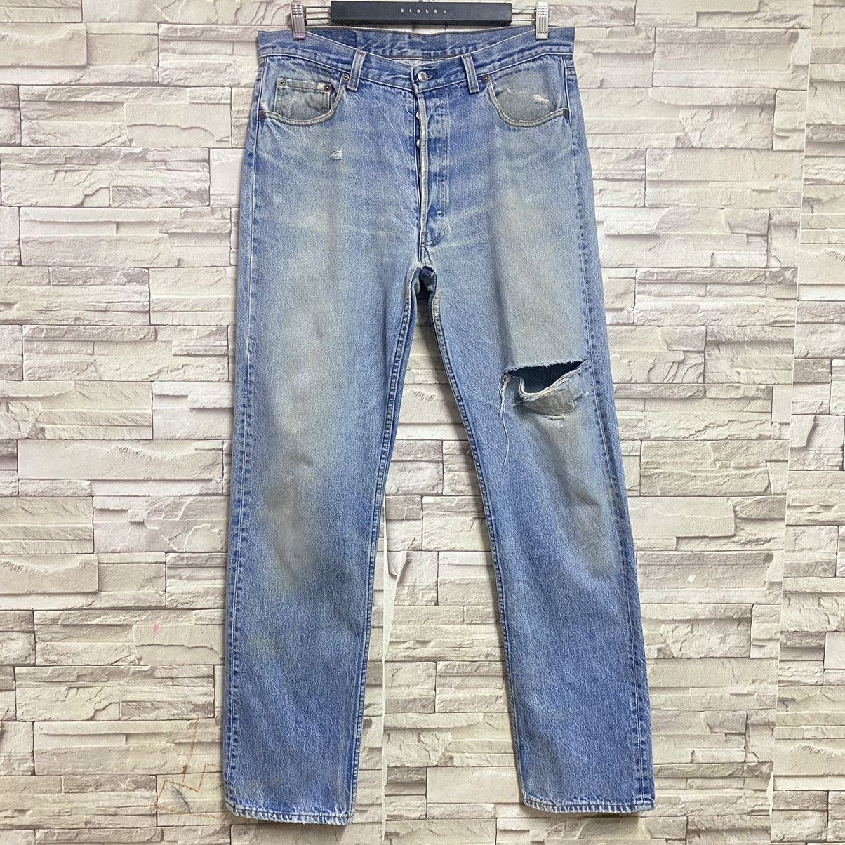 Levi's Vintage 80s Levis 501 Distressed Nice Grateful Dead Jeans Size US 35 - 3 Thumbnail