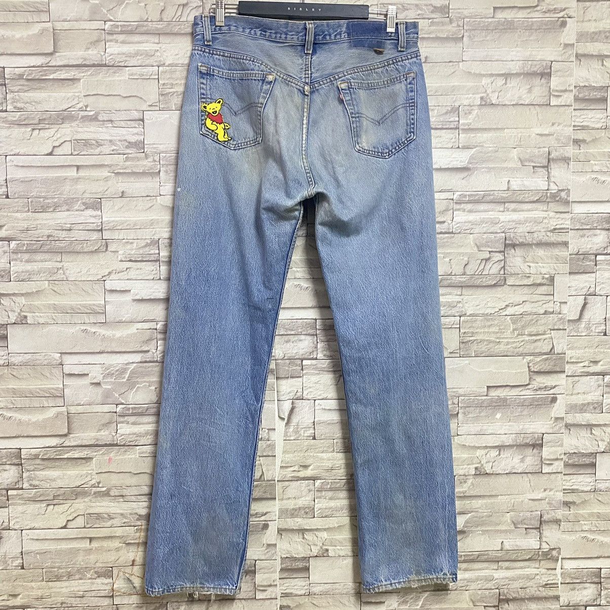 Levi's Vintage 80s Levis 501 Distressed Nice Grateful Dead Jeans Size US 35 - 9 Thumbnail