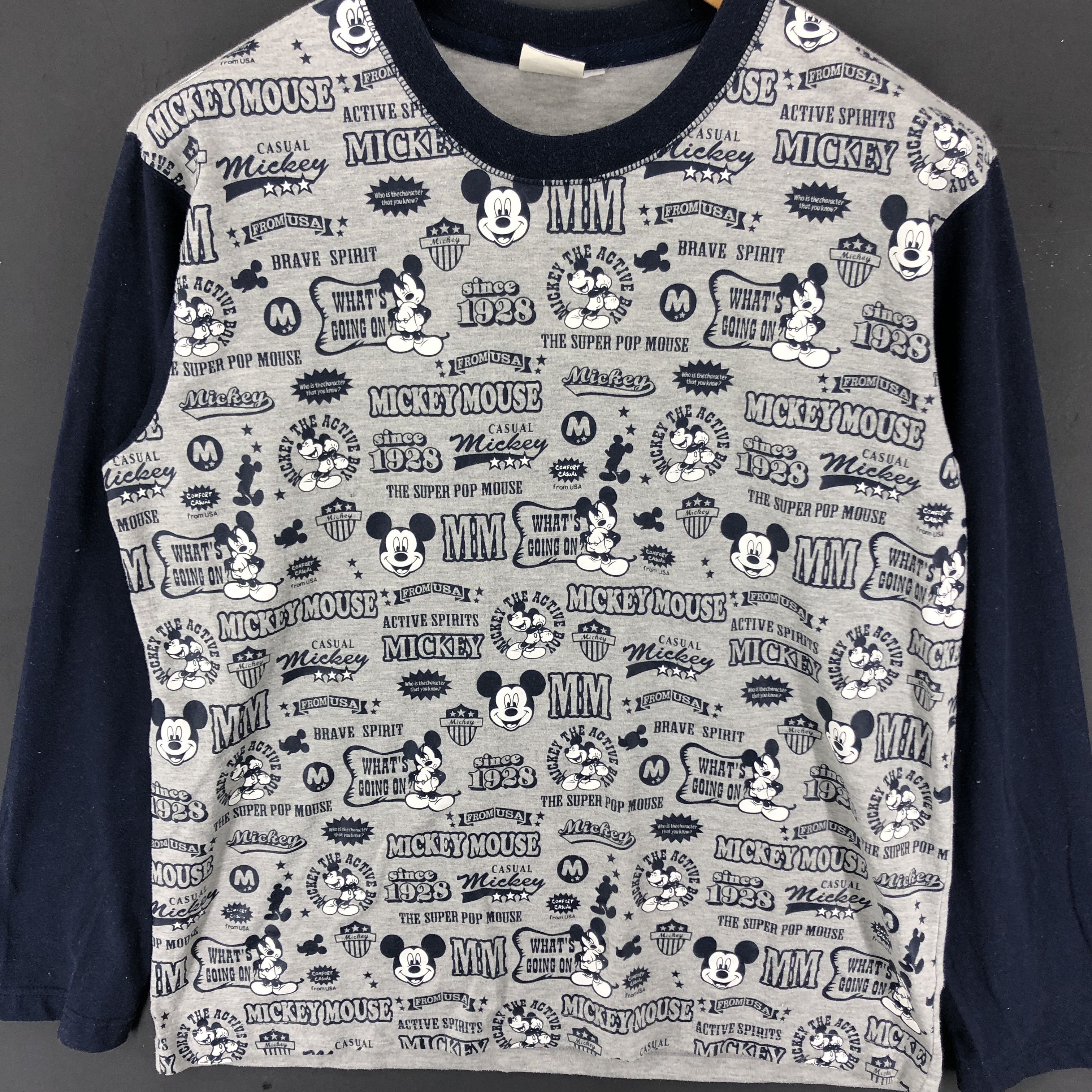 Disney MICKEY MOUSE Crew Neck Sweatshirt #1888-47 Size M / US 6-8 / IT 42-44 - 2 Thumbnail