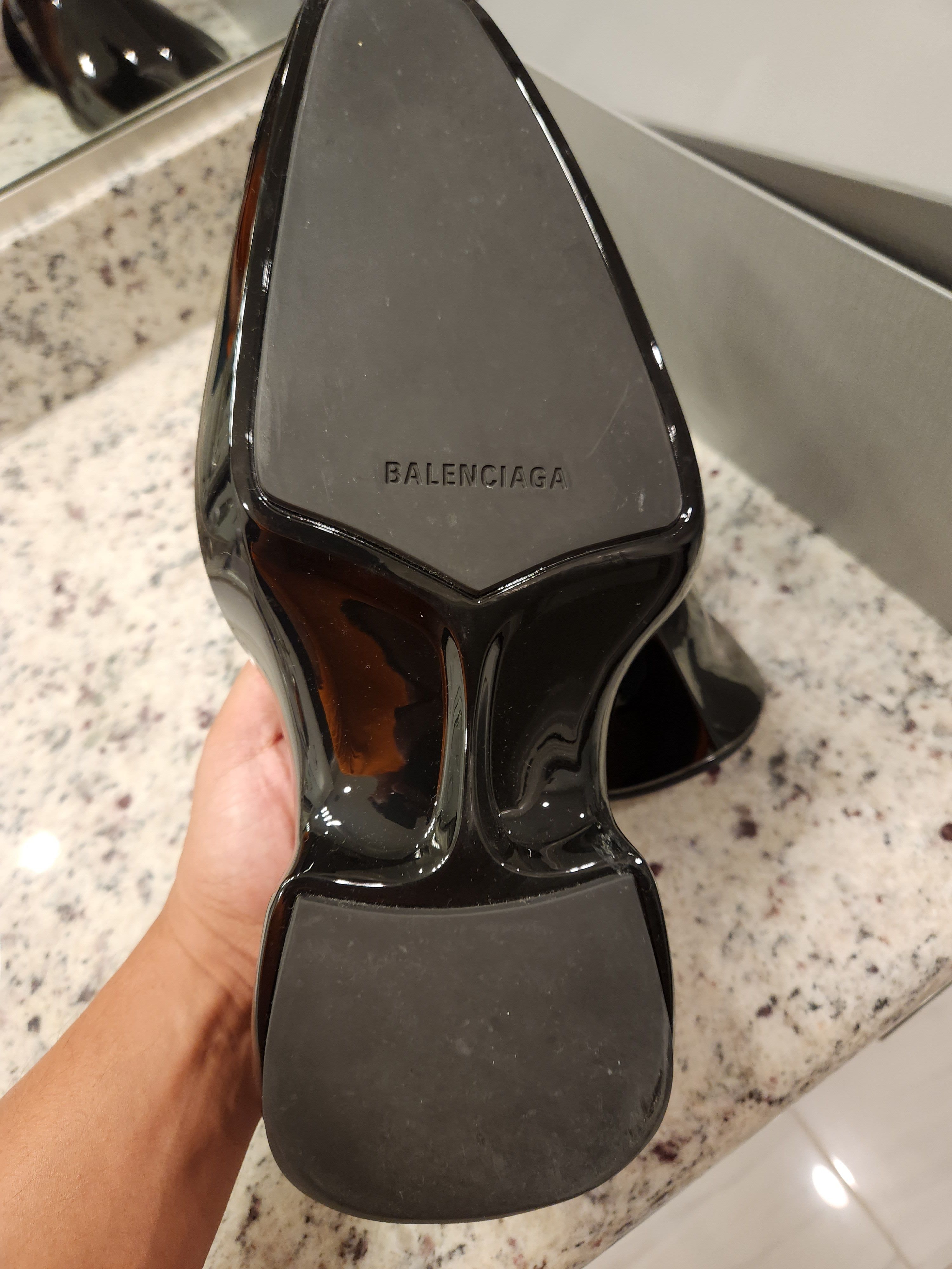 Balenciaga Space shoe in shiny black | Grailed