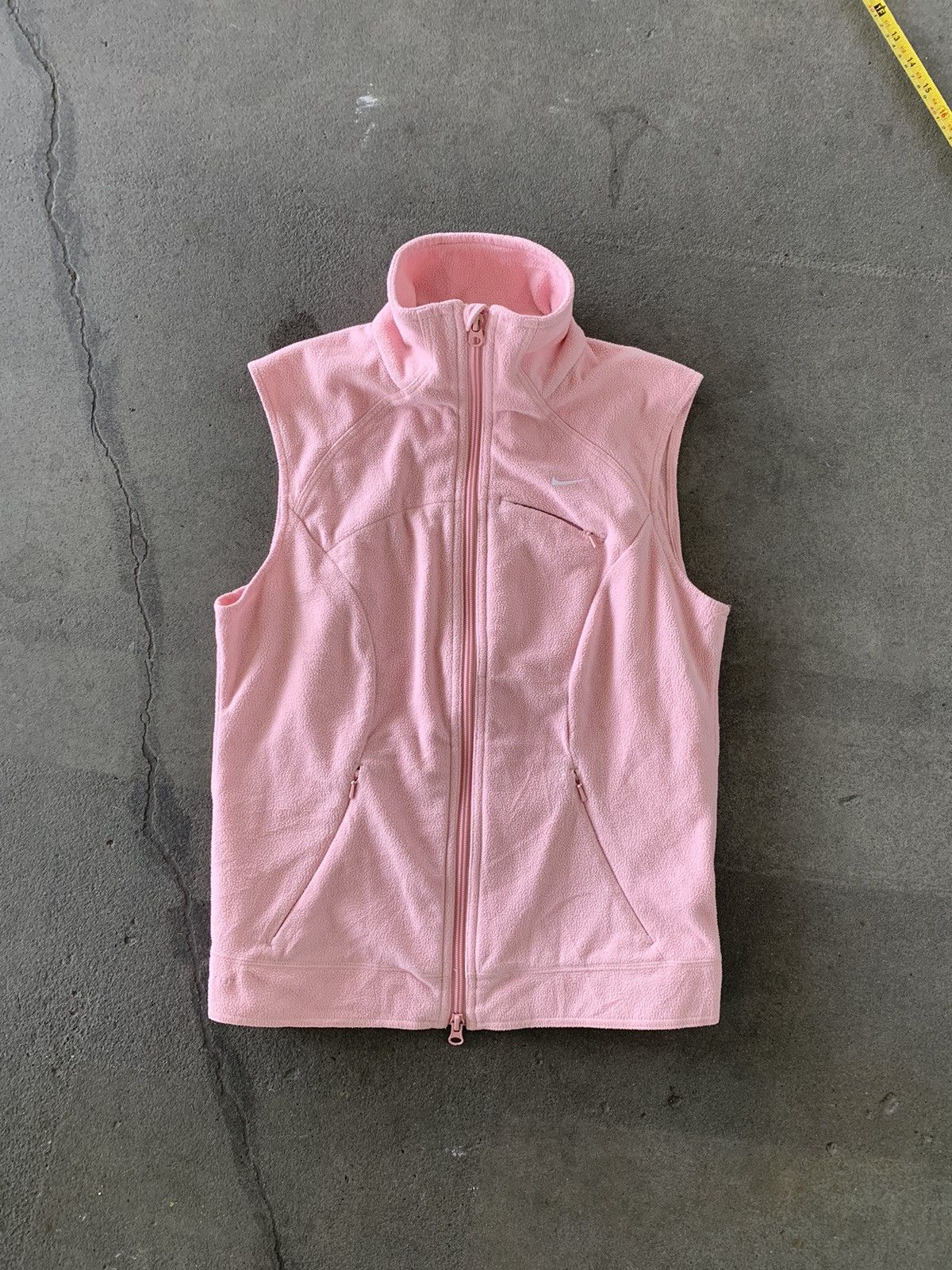 Nike × Vintage 2000s Pink Nike Fleece Vest Size US S / EU 44-46 / 1 - 2 Thumbnail