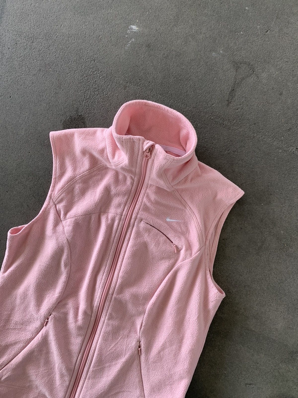 Nike × Vintage 2000s Pink Nike Fleece Vest Size US S / EU 44-46 / 1 - 3 Thumbnail