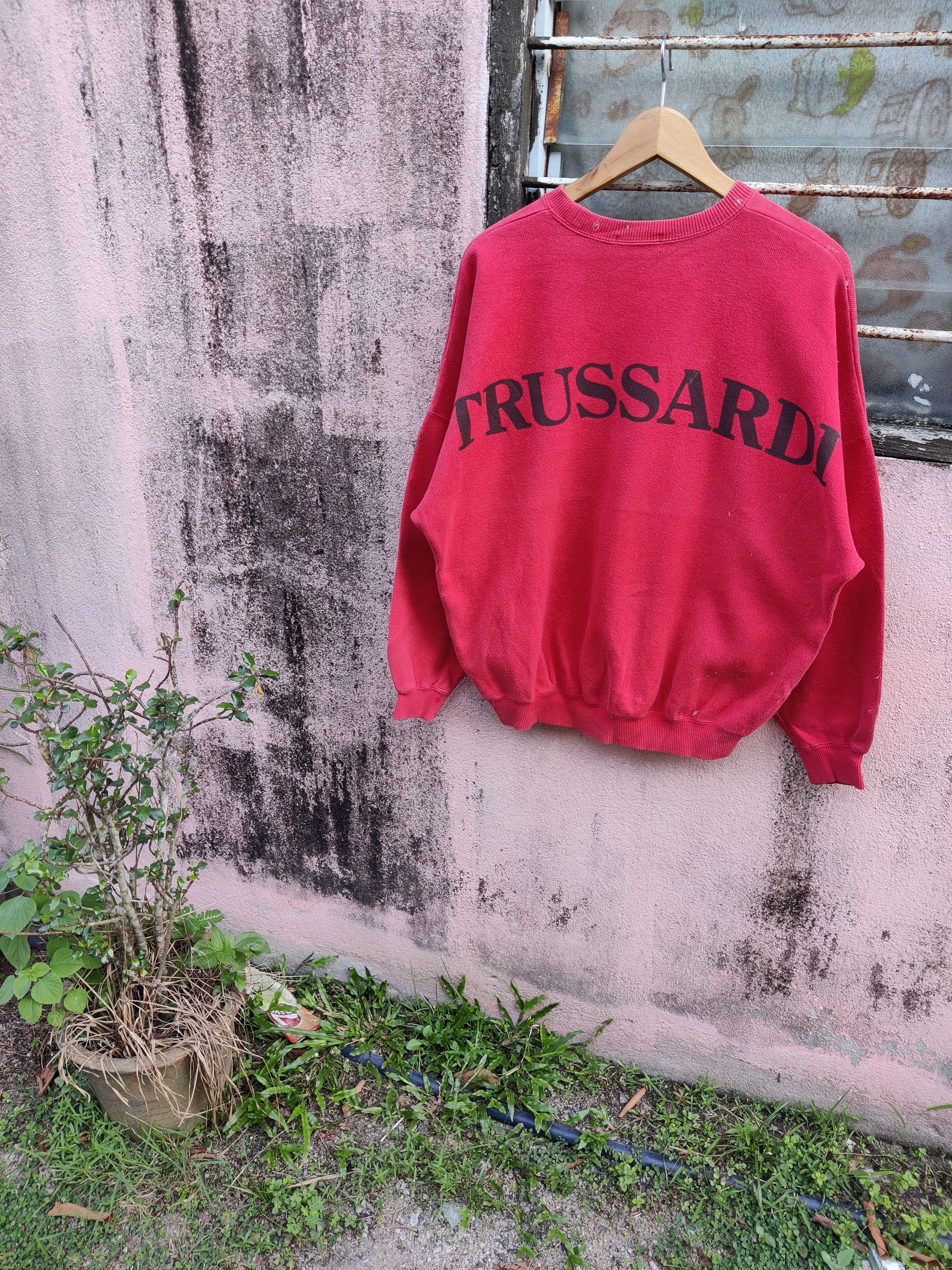 image of Archival Clothing x Trussardi Vintage Trussardi Maglie Italy Spell Out Sweatshirt (Size Large)