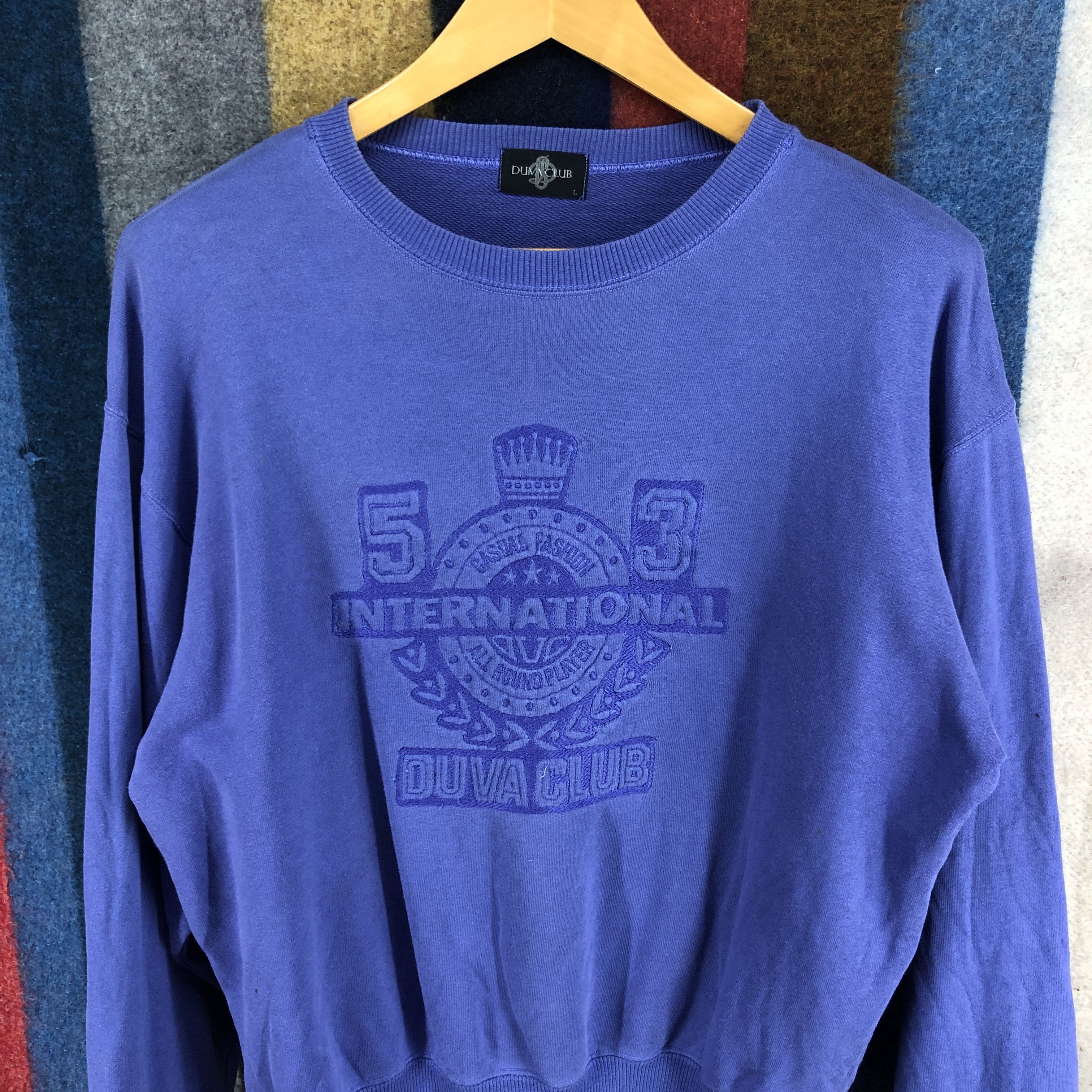 Japanese Brand DUVA CLUB INTERNATIONAL Crew Neck Sweatshirt #0321/M Size US L / EU 52-54 / 3 - 2 Thumbnail