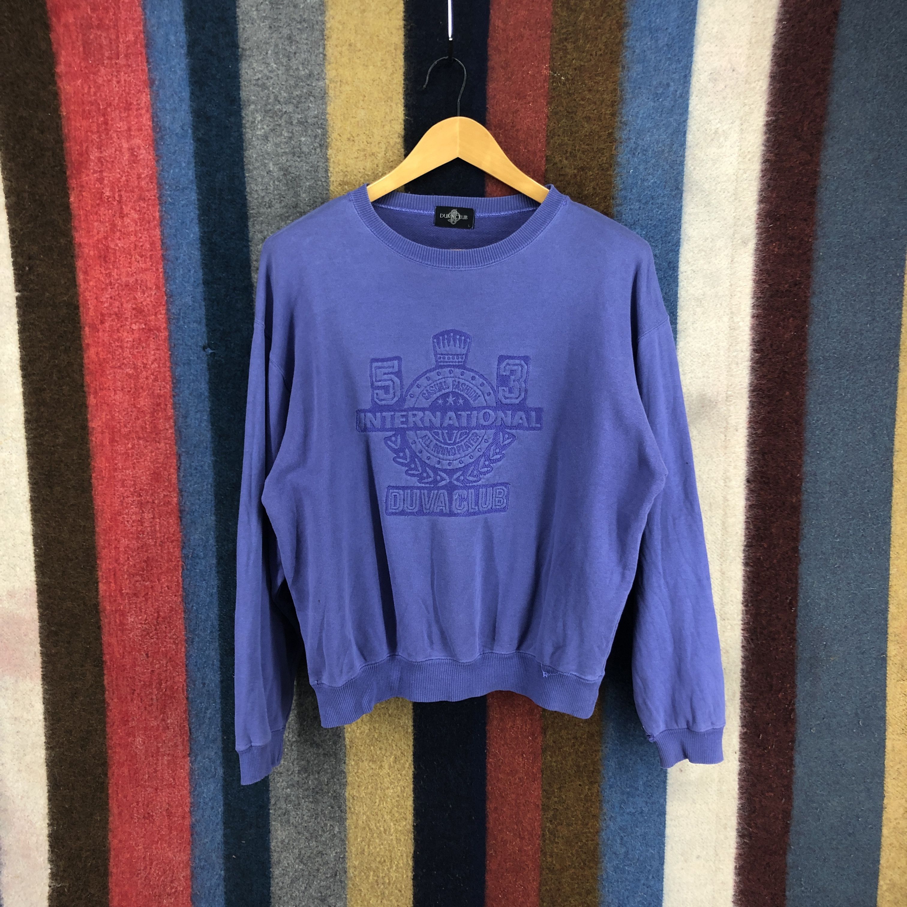 Japanese Brand DUVA CLUB INTERNATIONAL Crew Neck Sweatshirt #0321/M Size US L / EU 52-54 / 3 - 1 Thumbnail