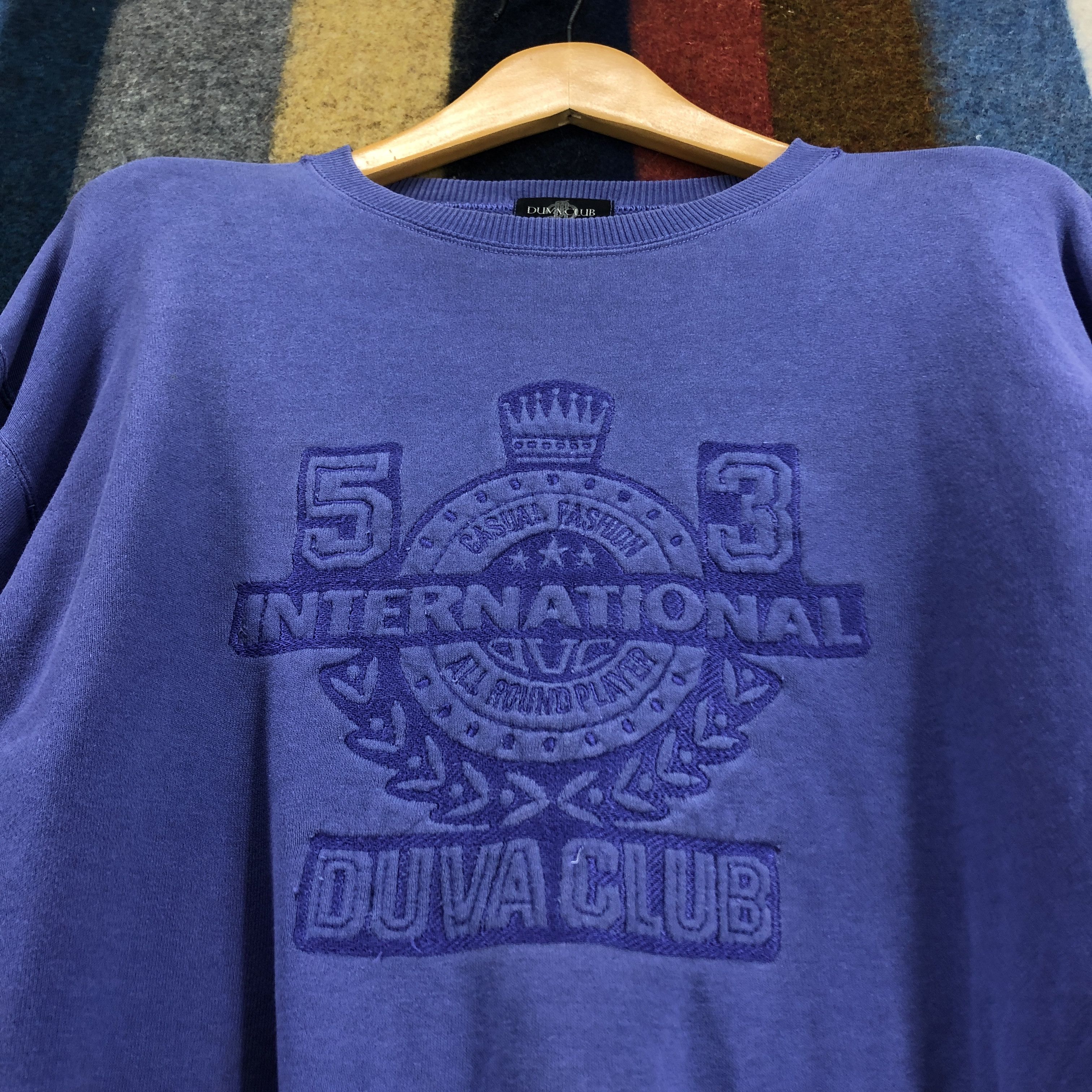 Japanese Brand DUVA CLUB INTERNATIONAL Crew Neck Sweatshirt #0321/M Size US L / EU 52-54 / 3 - 3 Thumbnail