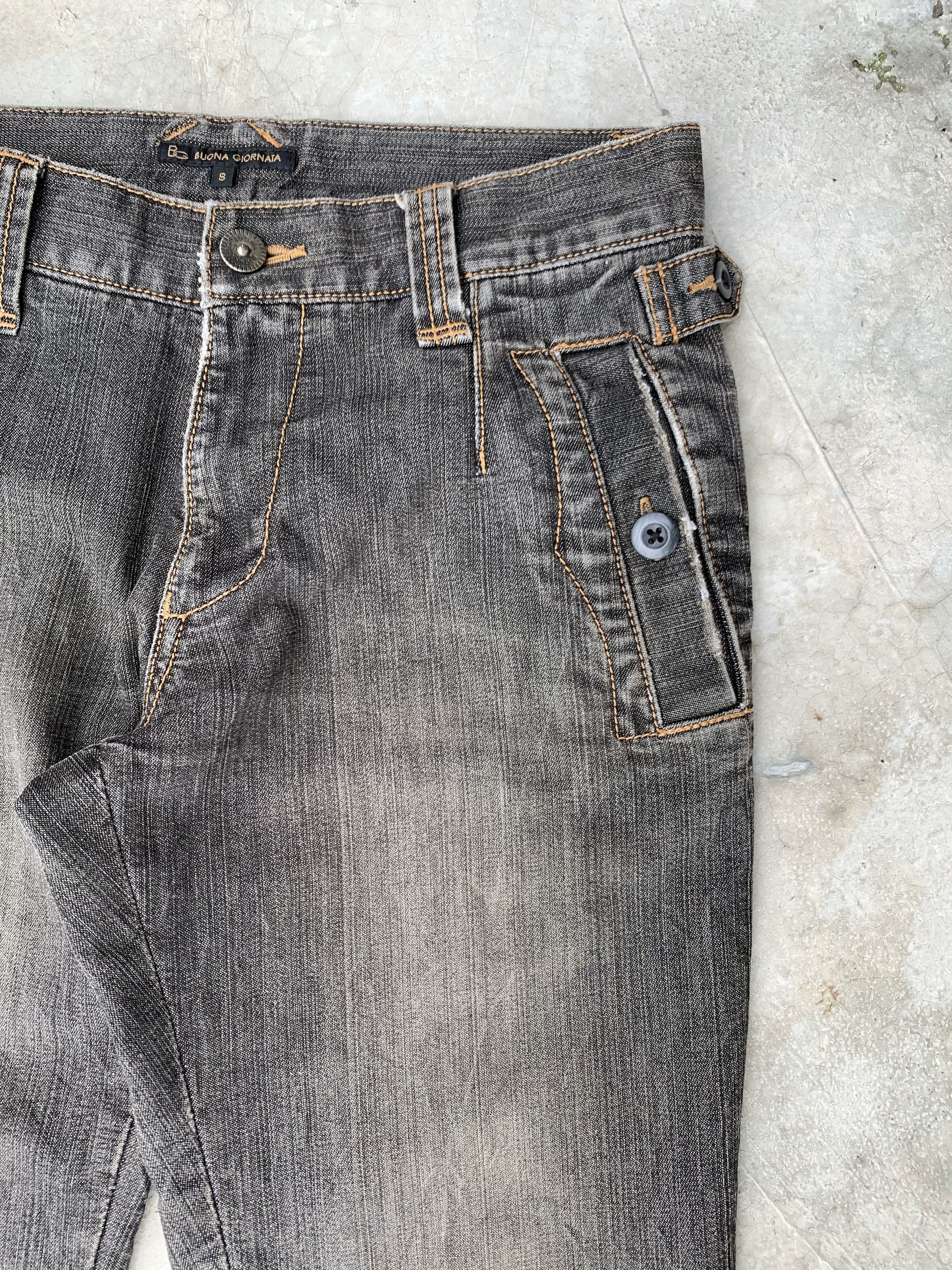 Japanese Brand Buona Giornata Stretchable Flare Denim Jeans Size US 29 - 3 Thumbnail
