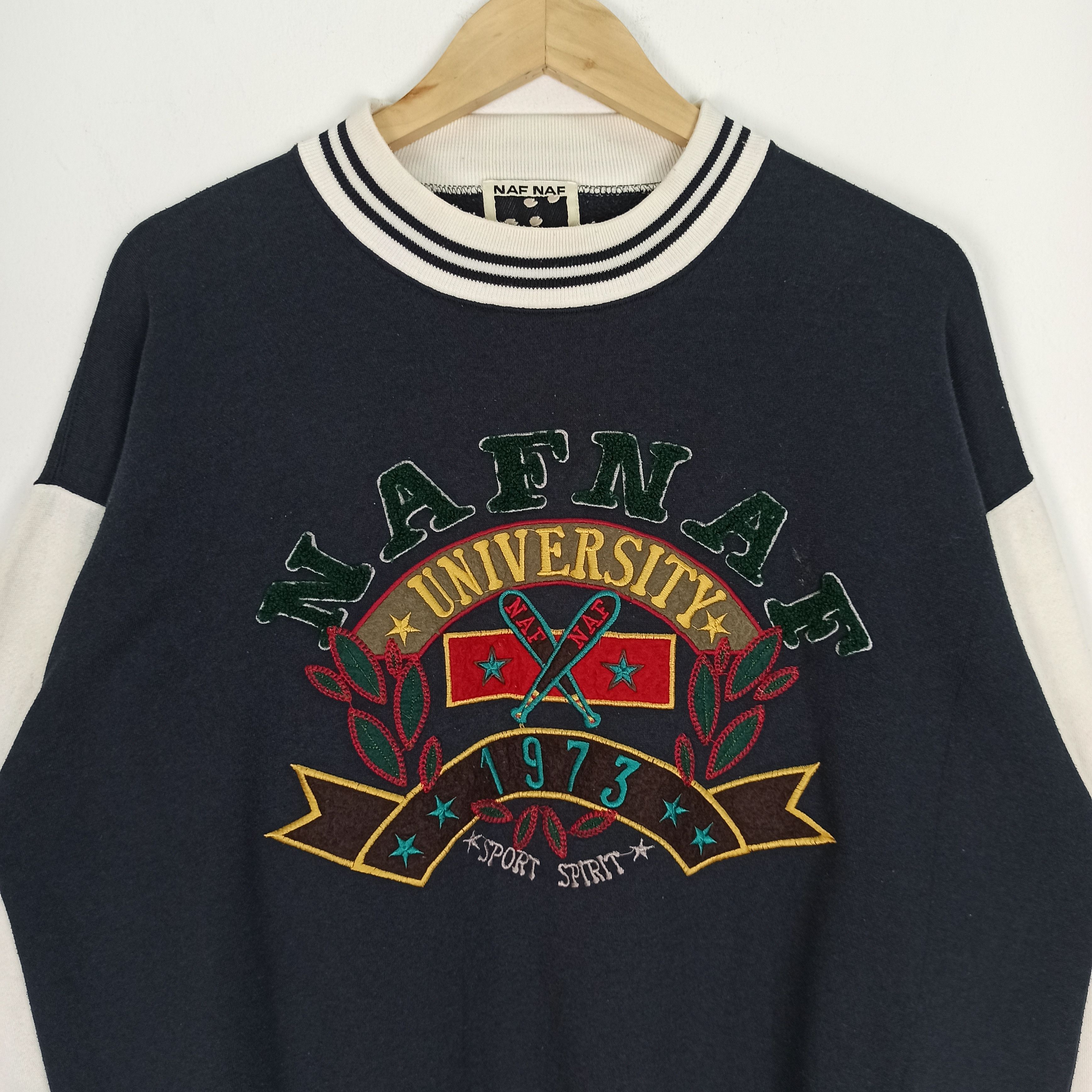 Other Rare🔥 Naf Naf University Sports Spirit Crewneck Sweatshirt Size US L / EU 52-54 / 3 - 2 Thumbnail