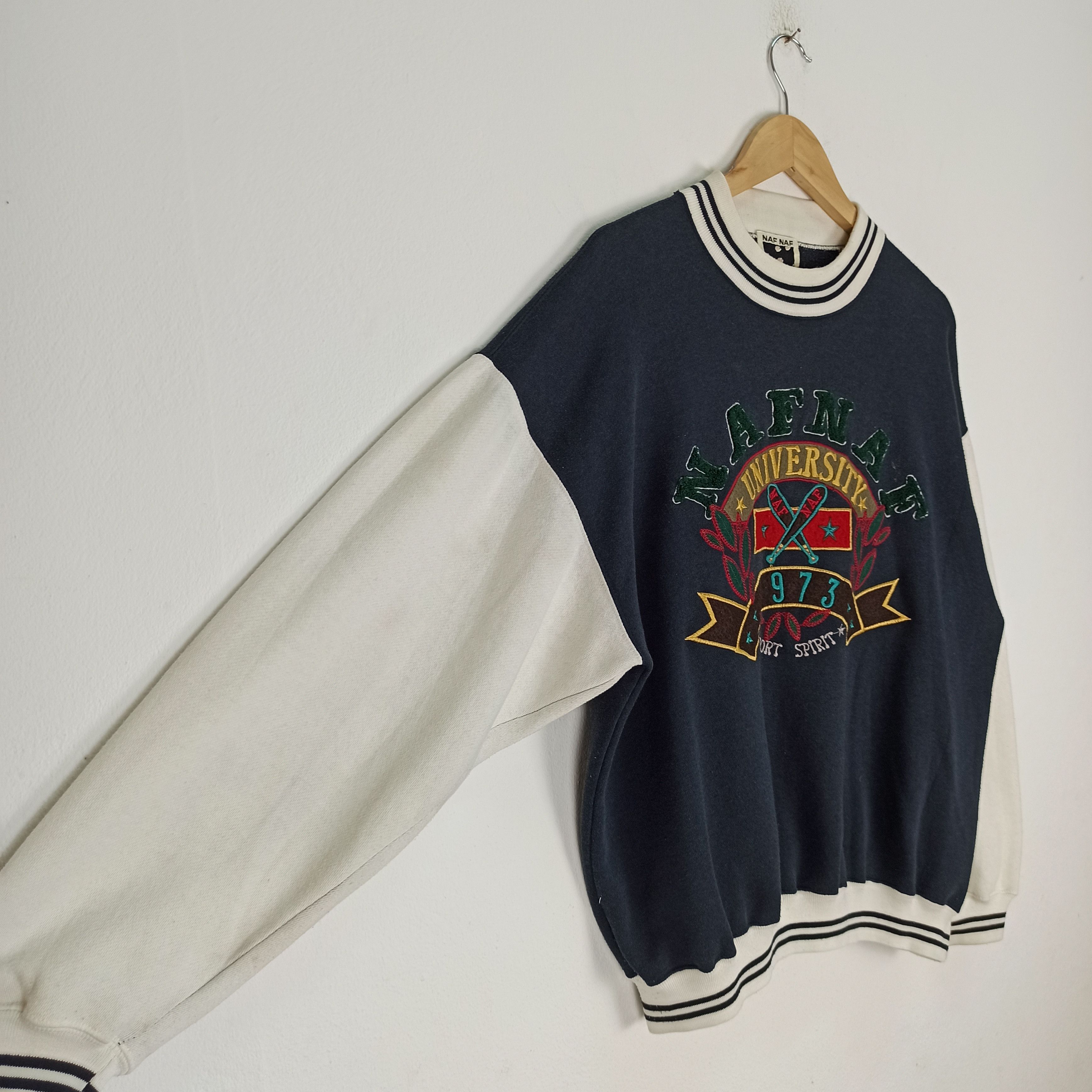 Other Rare🔥 Naf Naf University Sports Spirit Crewneck Sweatshirt Size US L / EU 52-54 / 3 - 4 Thumbnail