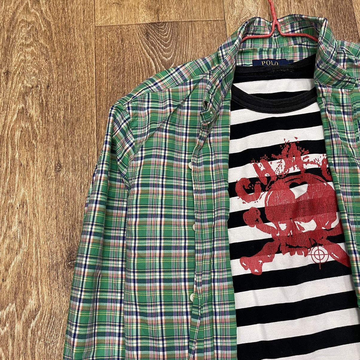 Vintage Vintage 90s Ralph Lauren Green Plaid Shirt Grunge Thrashed L Size US L / EU 52-54 / 3 - 4 Thumbnail