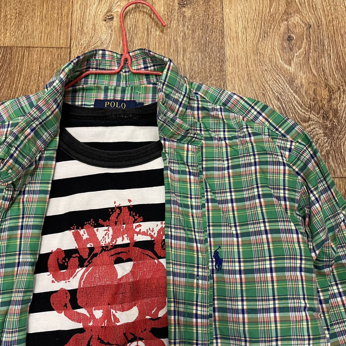 Vintage Vintage 90s Ralph Lauren Green Plaid Shirt Grunge Thrashed L Size US L / EU 52-54 / 3 - 5 Thumbnail