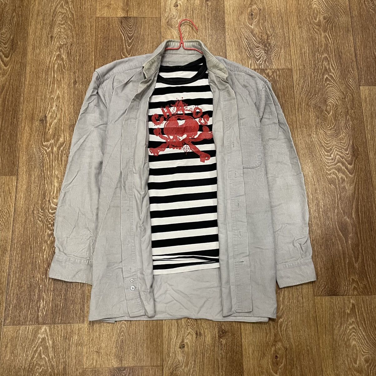 Vintage Vintage Striped Graphic Tee Floral Print Layered Skater L Size US L / EU 52-54 / 3 - 1 Thumbnail