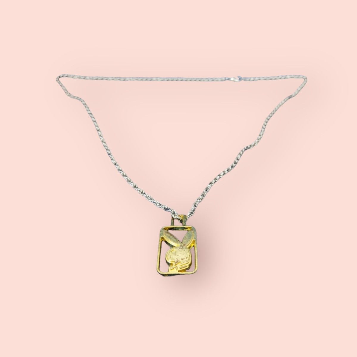 Vintage REPURPOSE NECKLACE WITH VINTAGE PLAYBOY PENDANT Size ONE SIZE - 2 Thumbnail