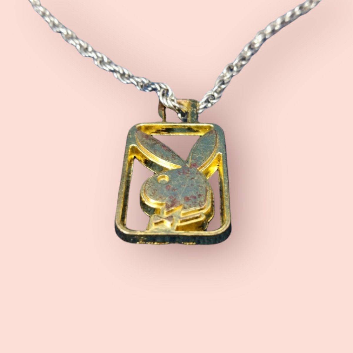 Vintage REPURPOSE NECKLACE WITH VINTAGE PLAYBOY PENDANT Size ONE SIZE - 1 Thumbnail