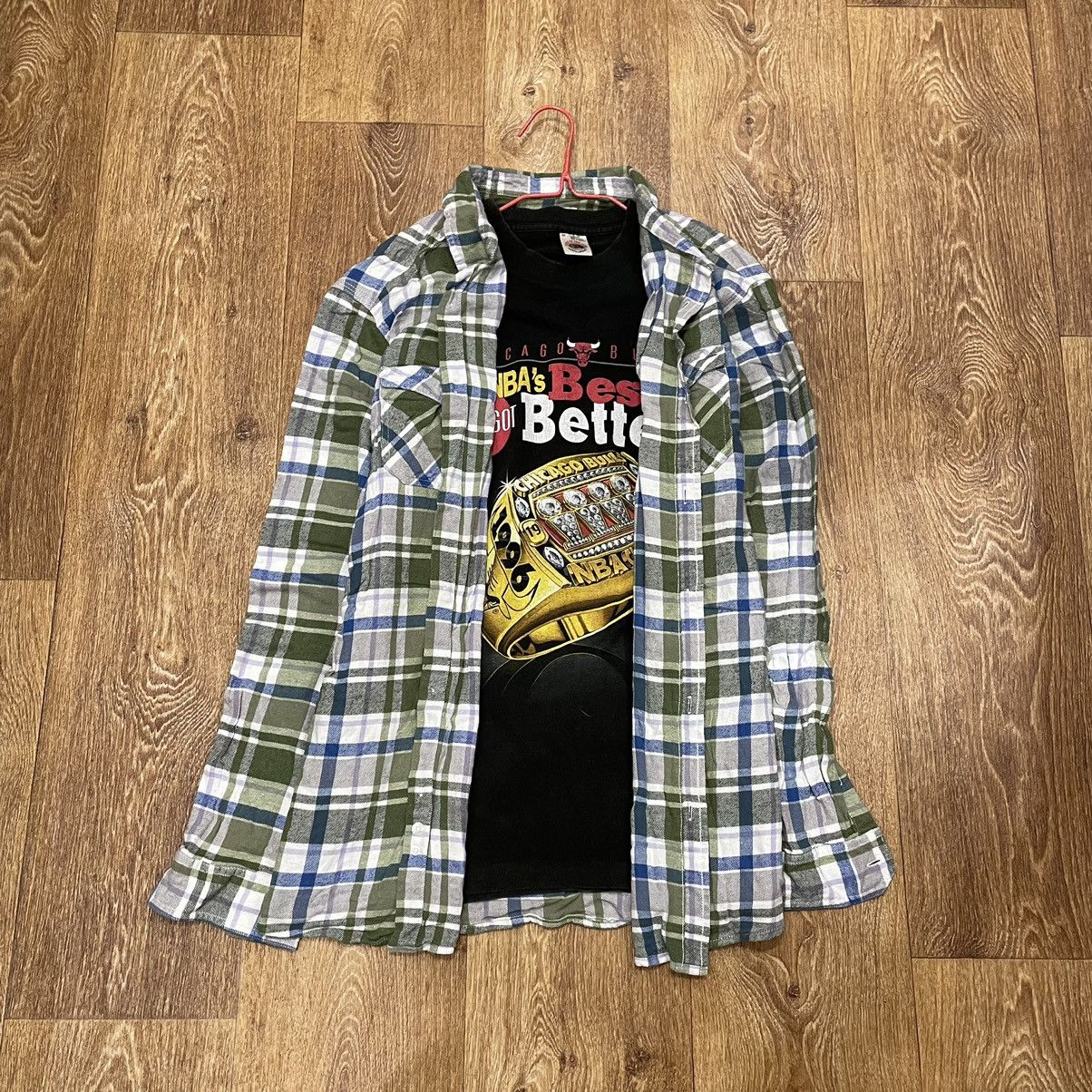 Vintage Vintage 90s Checkered Shirt Grunge Skate Oversized Faded XL Size US XL / EU 56 / 4 - 1 Thumbnail