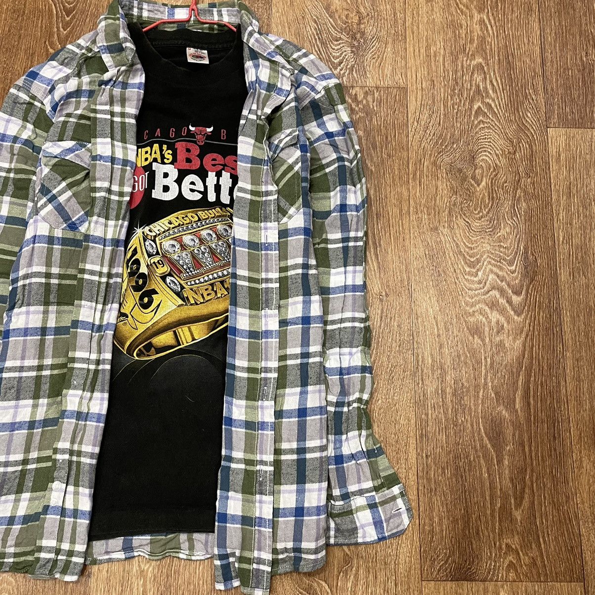 Vintage Vintage 90s Checkered Shirt Grunge Skate Oversized Faded XL Size US XL / EU 56 / 4 - 2 Thumbnail