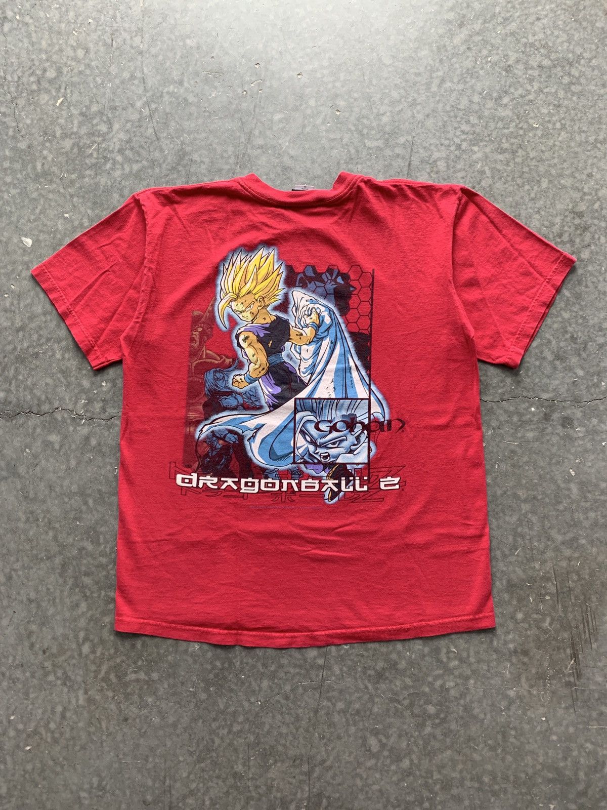 image of Anima x Vintage Dragon Ball Z Gohan Tee in Red, Men's (Size XL)