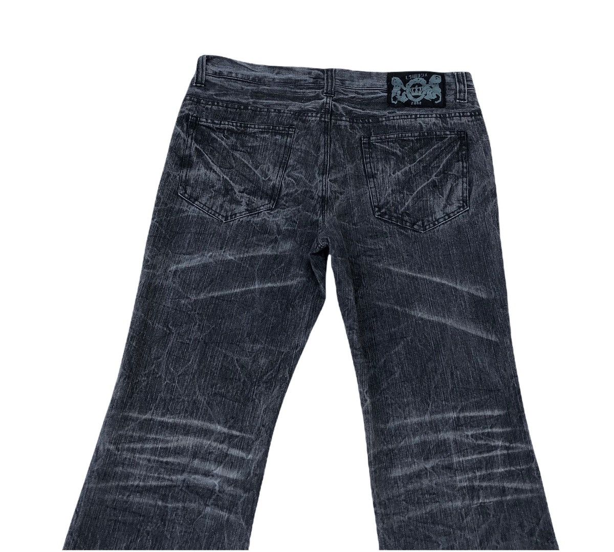 Japanese Brand 🔥Japanese Low Box “Smoke Grey” Bleach Flare Jeans Size US 32 / EU 48 - 5 Thumbnail