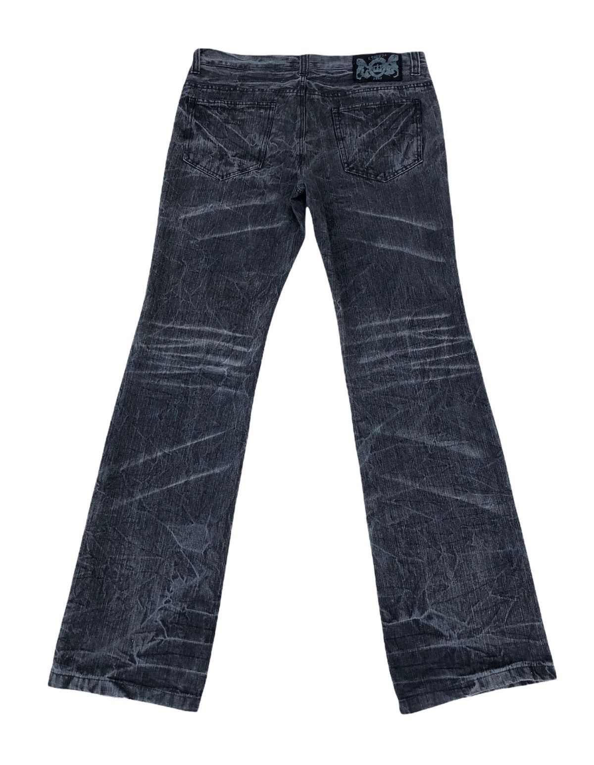 Japanese Brand 🔥Japanese Low Box “Smoke Grey” Bleach Flare Jeans Size US 32 / EU 48 - 2 Thumbnail