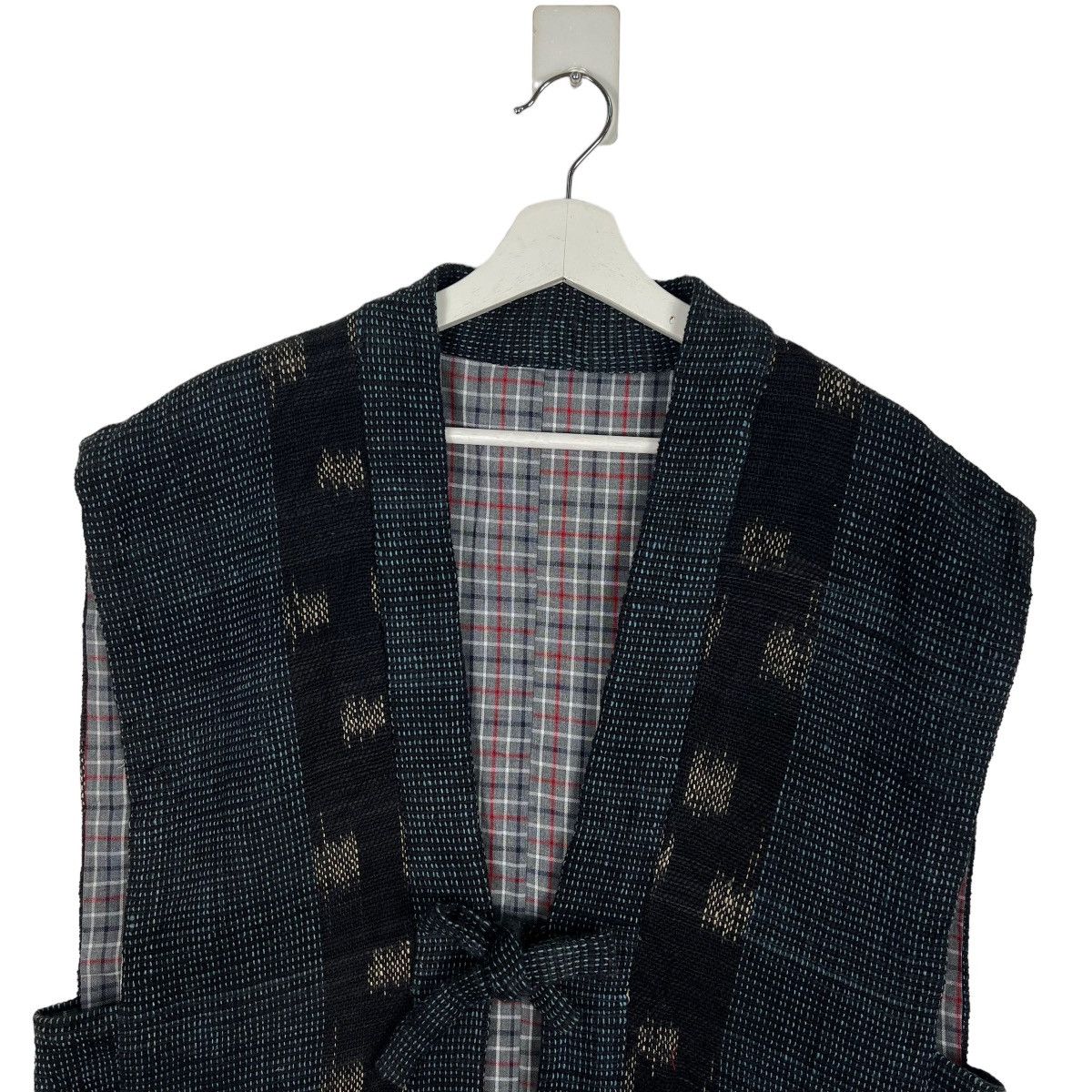 Indigo × Japanese Brand × Vintage RARE VINTAGE 60s INDIGO SASHIKO REBUILD SLEEVE LESS KIMONO Size US M / EU 48-50 / 2 - 3 Thumbnail