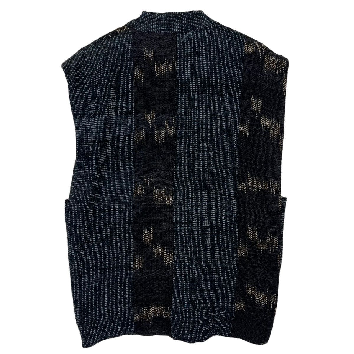 Indigo × Japanese Brand × Vintage RARE VINTAGE 60s INDIGO SASHIKO REBUILD SLEEVE LESS KIMONO Size US M / EU 48-50 / 2 - 6 Thumbnail