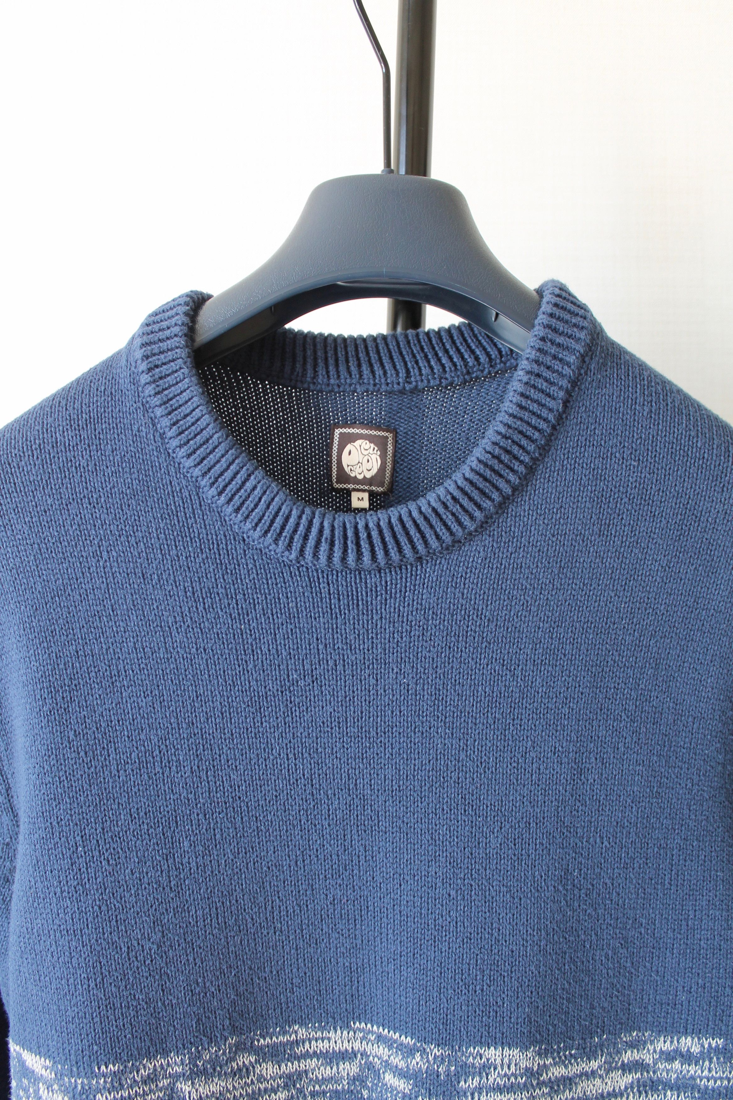 Pretty Green Pretty Green Gradient Cotton sweater Jumper Navy Blue Size US M / EU 48-50 / 2 - 2 Thumbnail