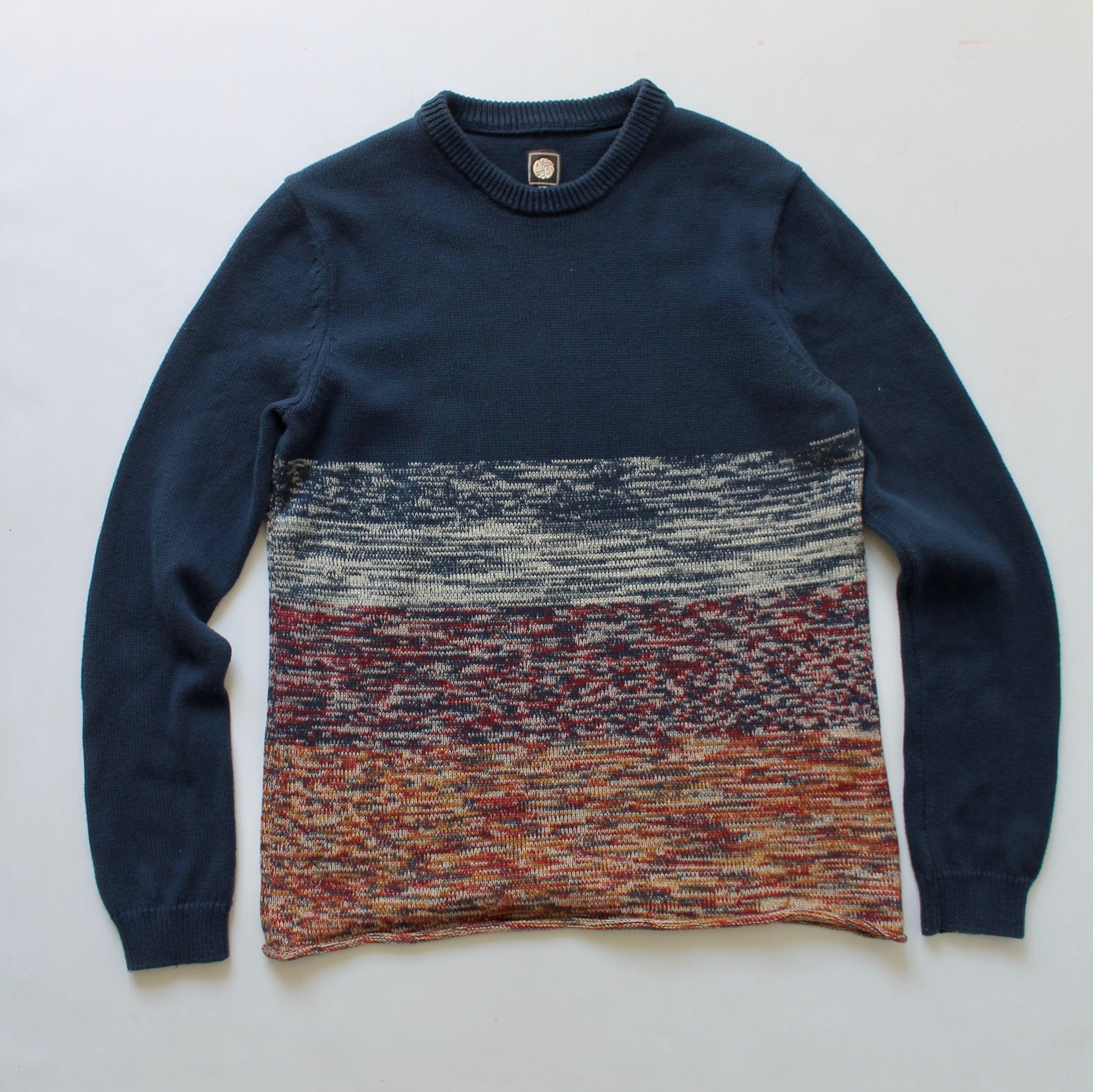 Pretty Green Pretty Green Gradient Cotton sweater Jumper Navy Blue Size US M / EU 48-50 / 2 - 7 Thumbnail